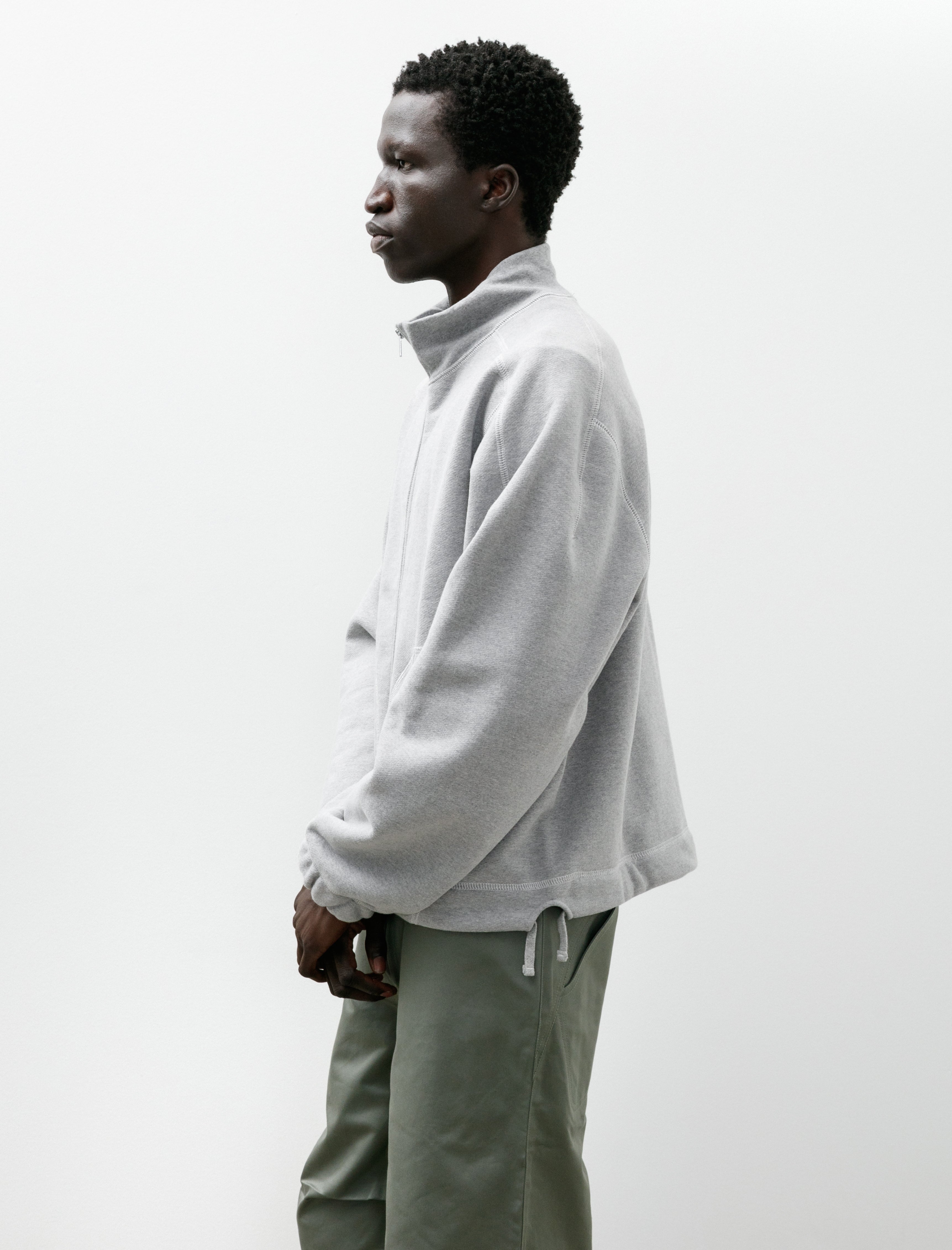 Colin Meredith Knot Zip Sweater Heather Grey
