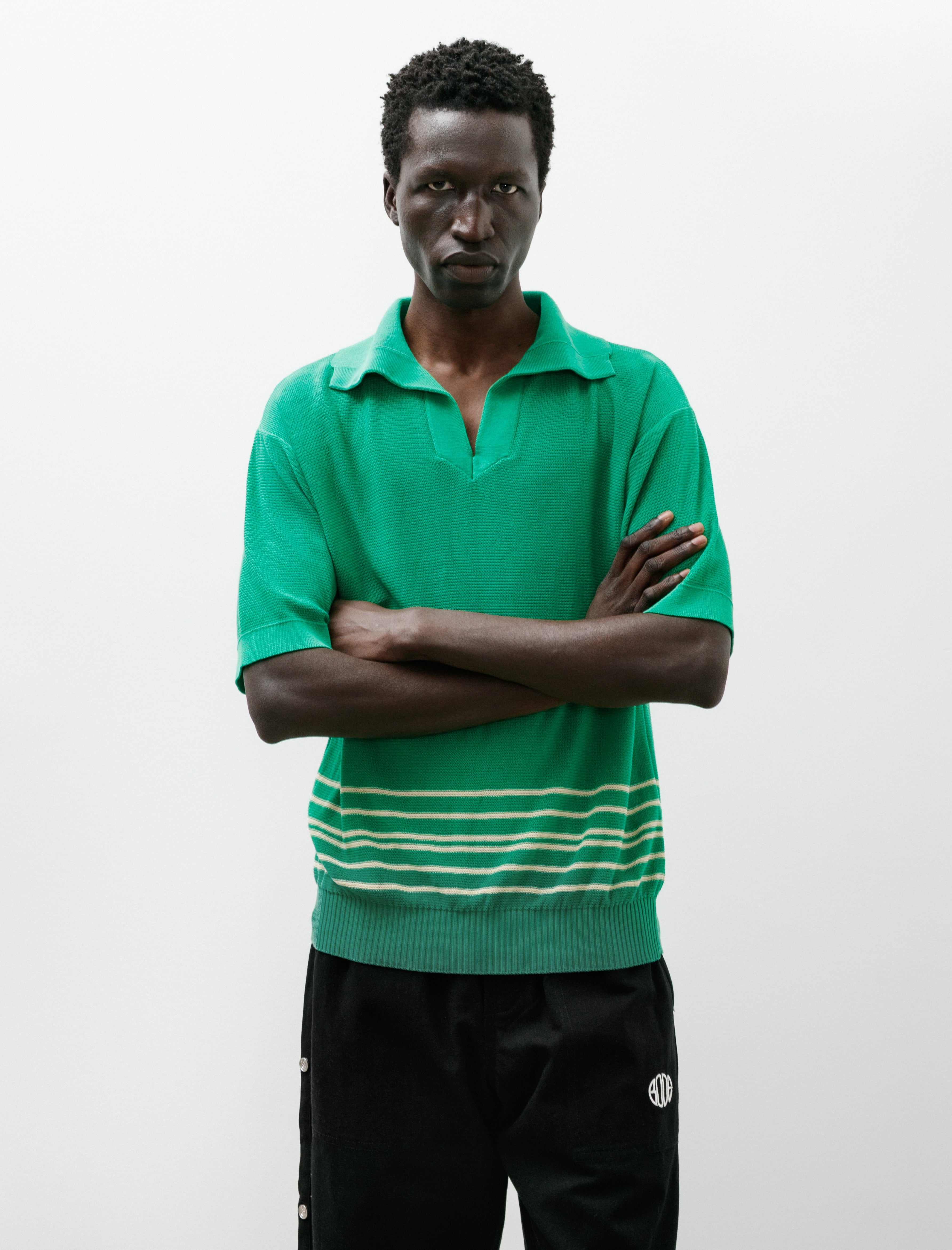 Bode Bentgrass Boxy Polo Green