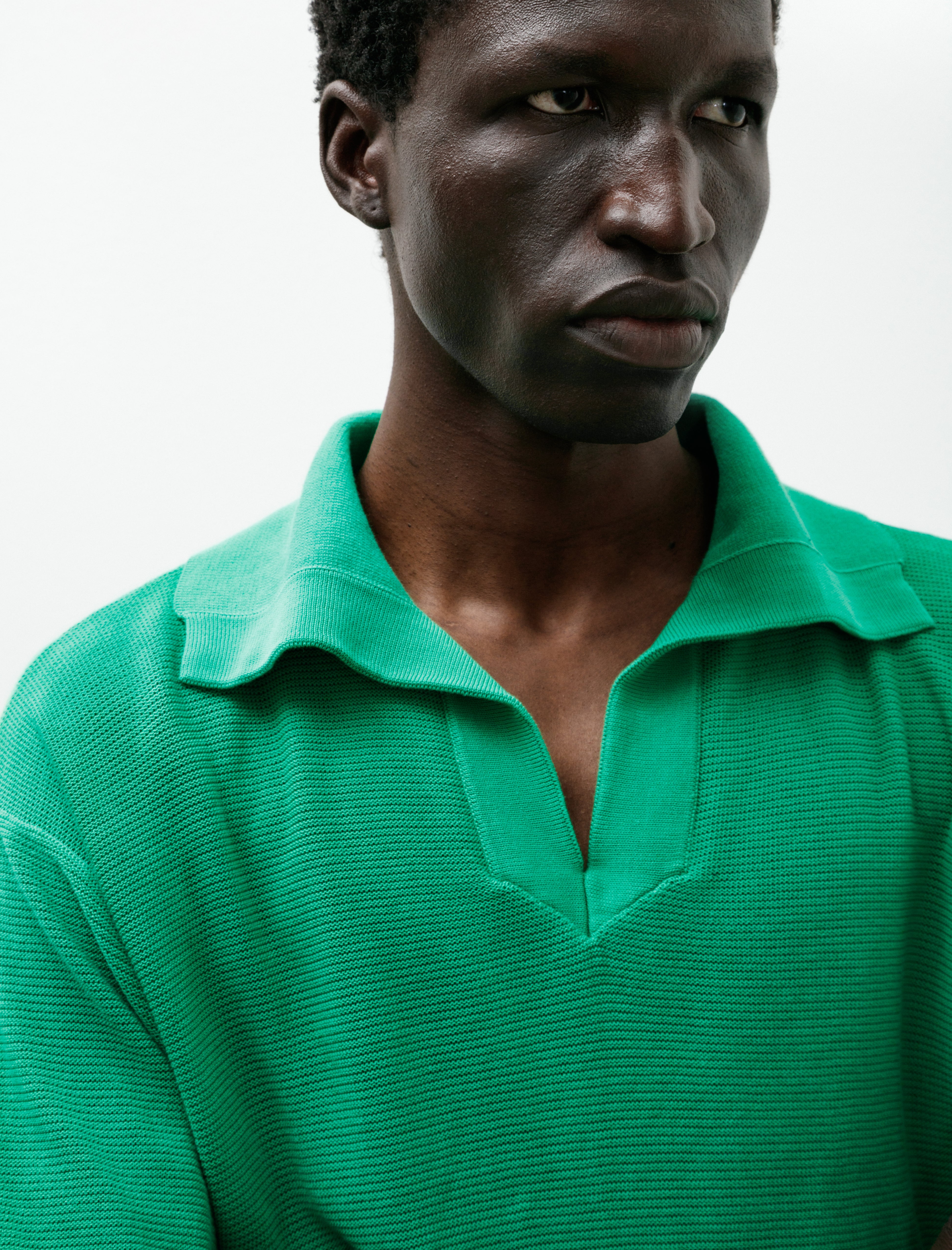 Bode Bentgrass Boxy Polo Green