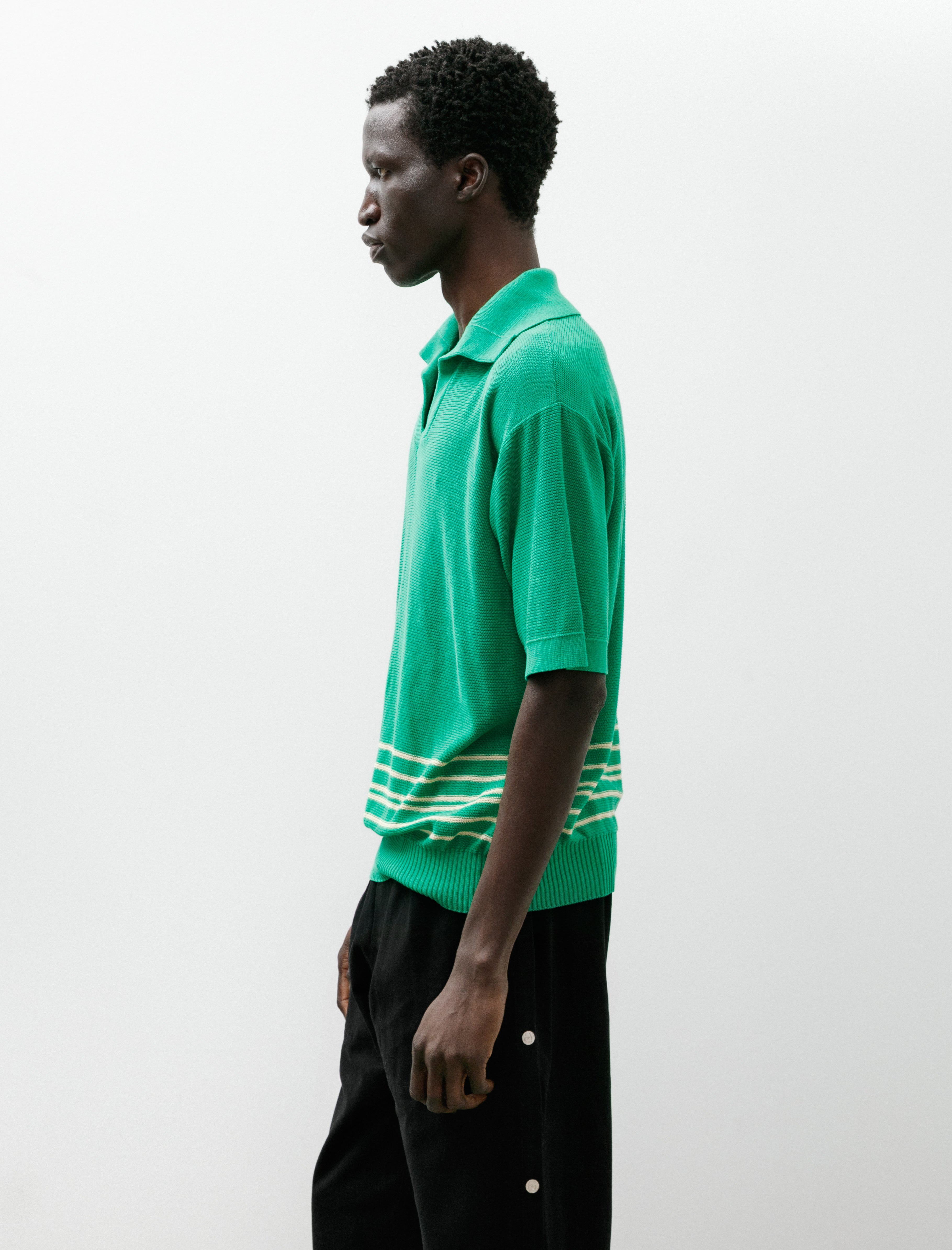 Bode Bentgrass Boxy Polo Green