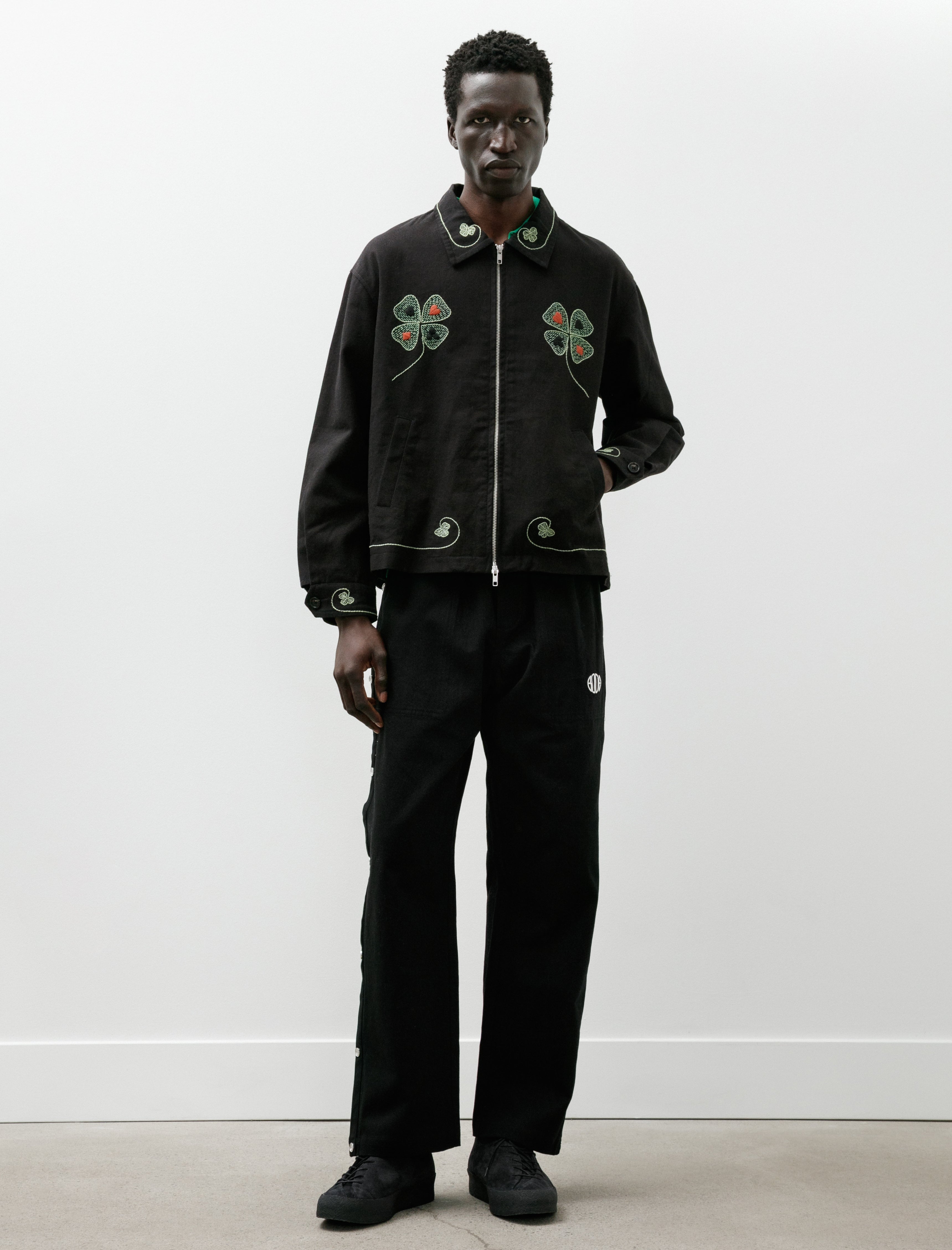 Bode Twill Tear Away Track Pants Black