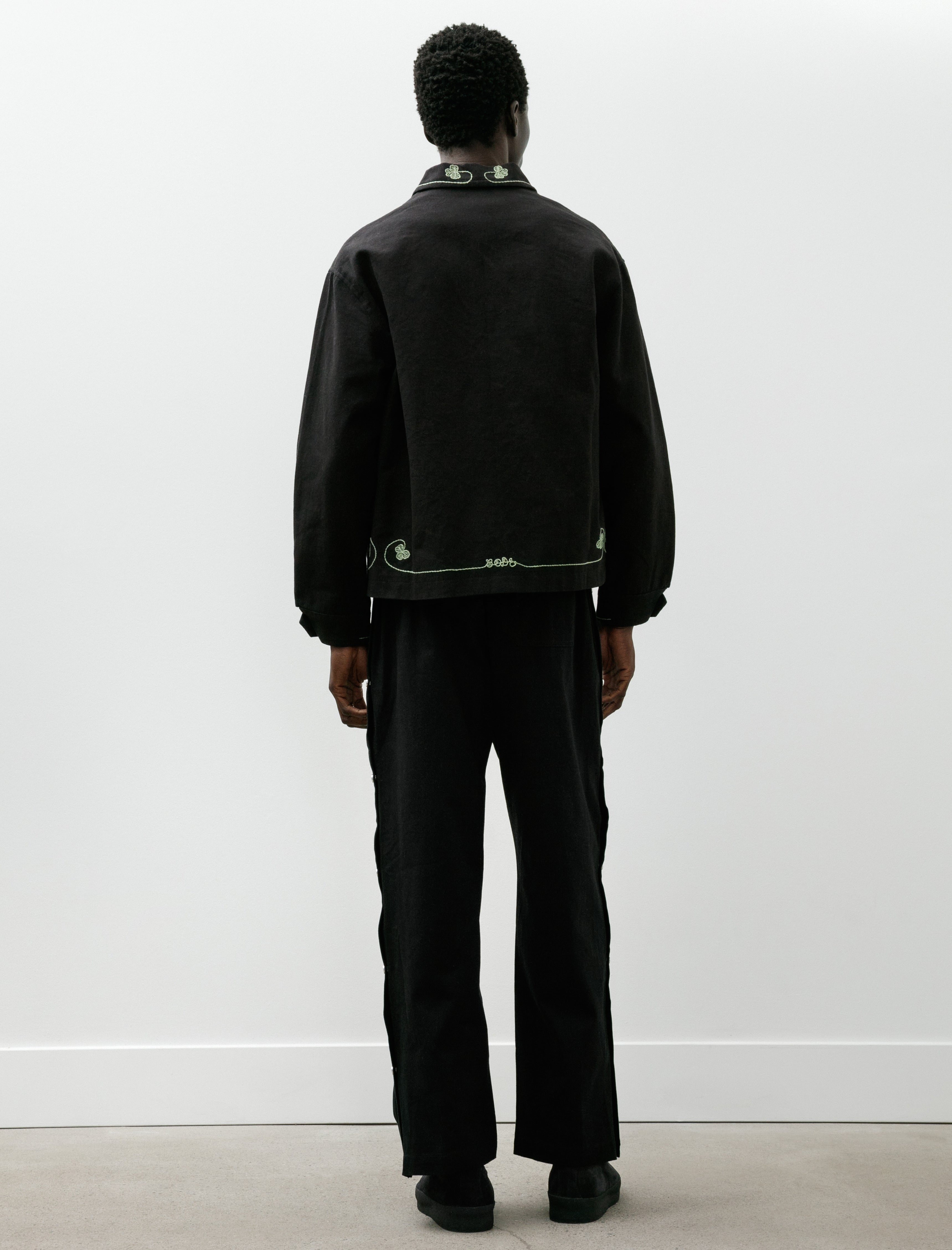Bode Twill Tear Away Track Pants Black