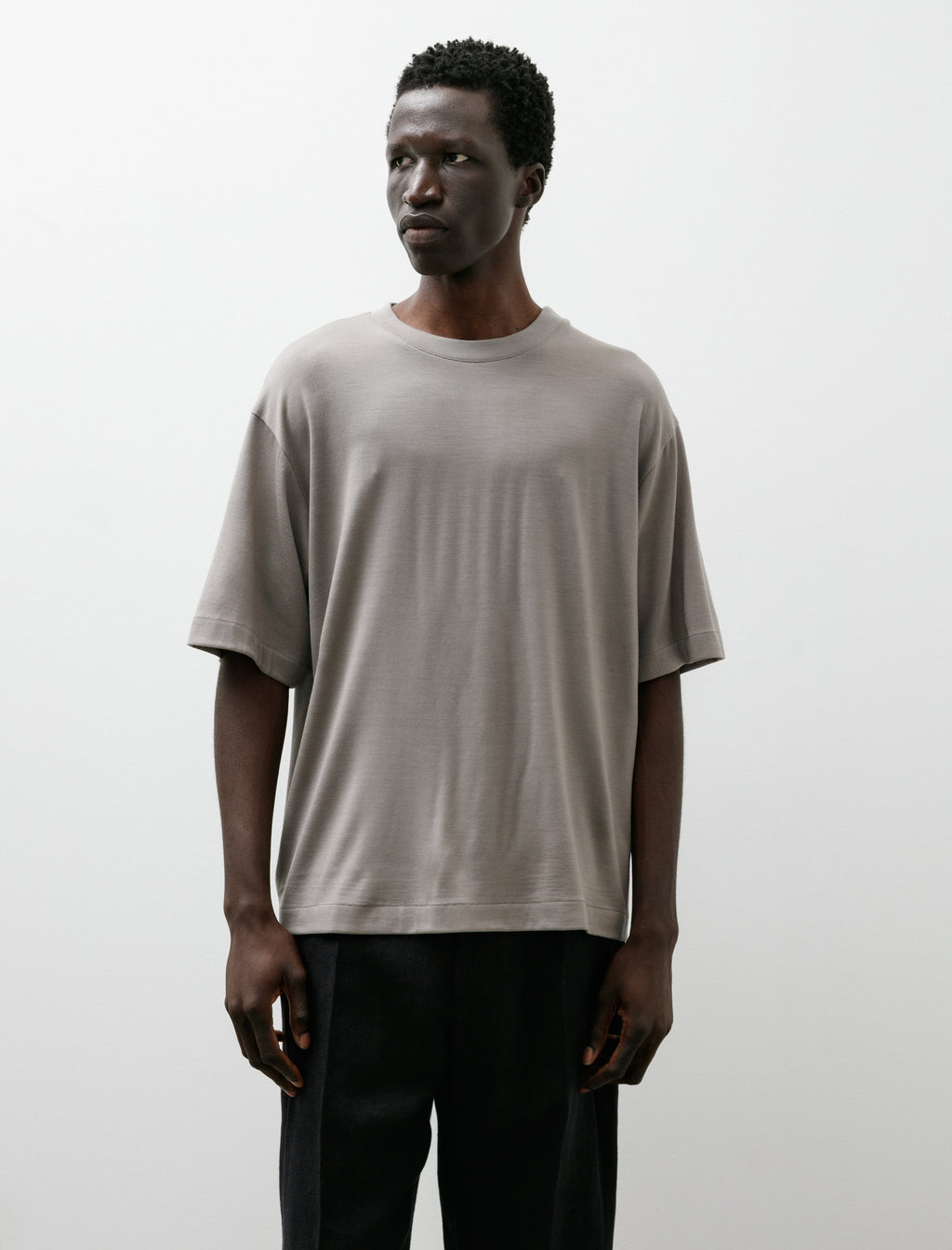 Gorsch Merino Wool Pullover Short Sleeve Knit Beige – Neighbour