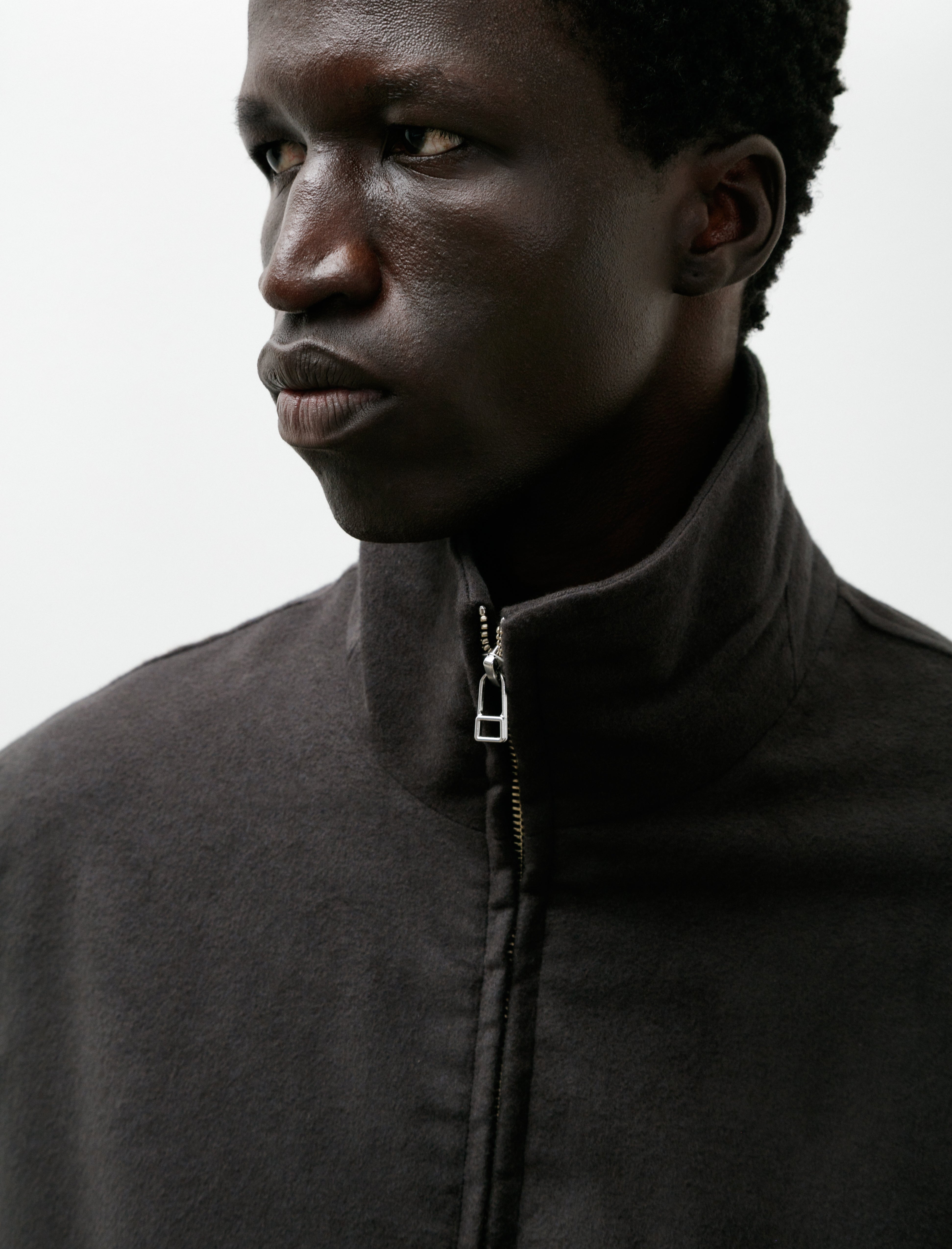 James Coward Circuit Jacket Charcoal Cotton Silk Moleskin