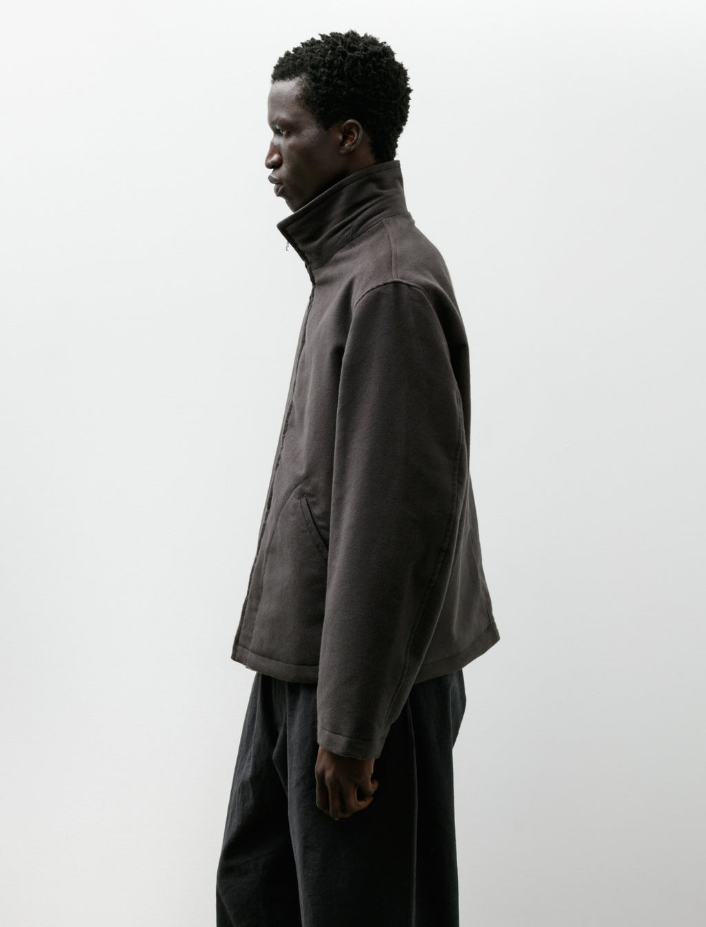 James Coward Circuit Jacket Charcoal Cotton Silk Moleskin – Neighbour