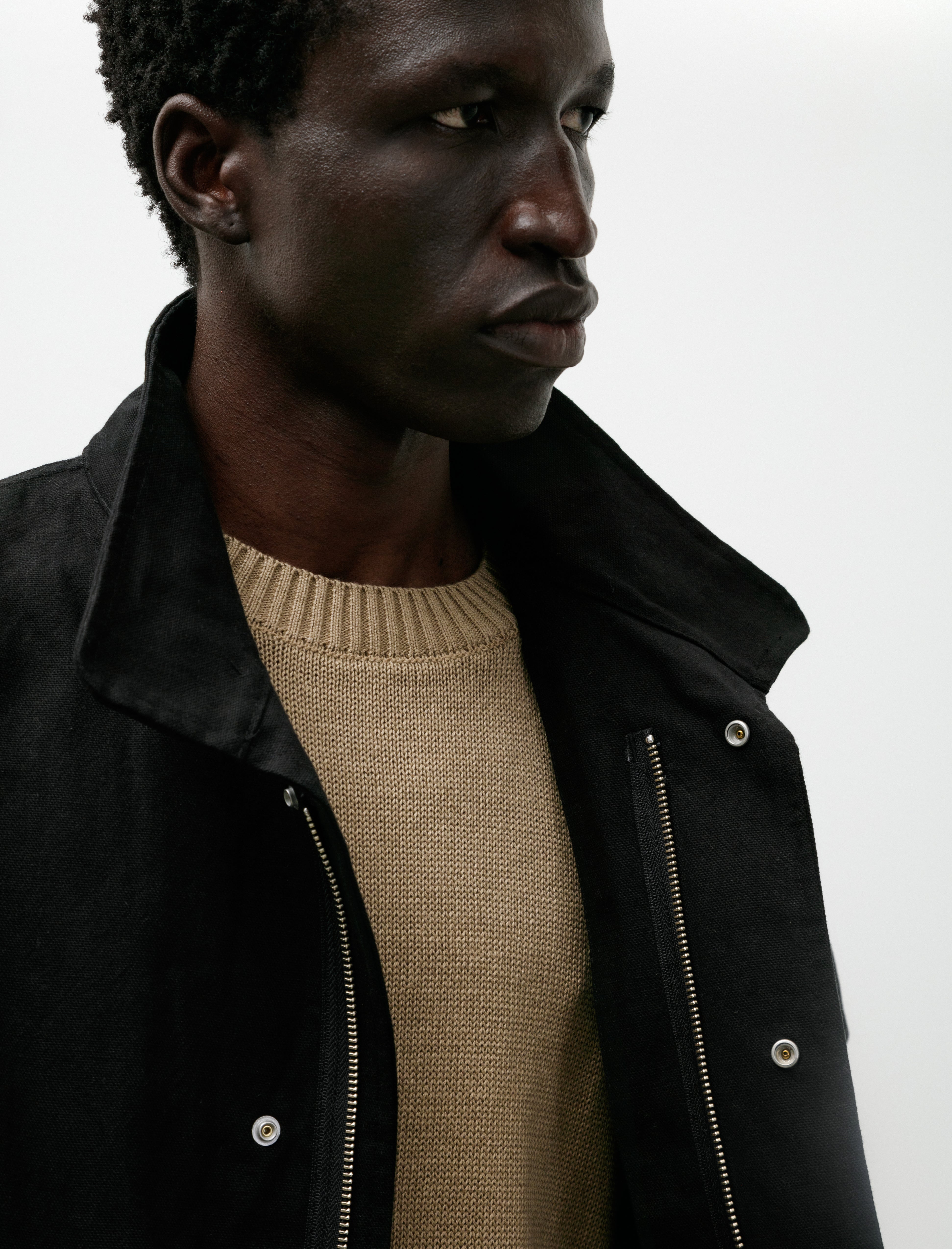 James Coward Six Jacket Black Waxed Cotton Washi Ox