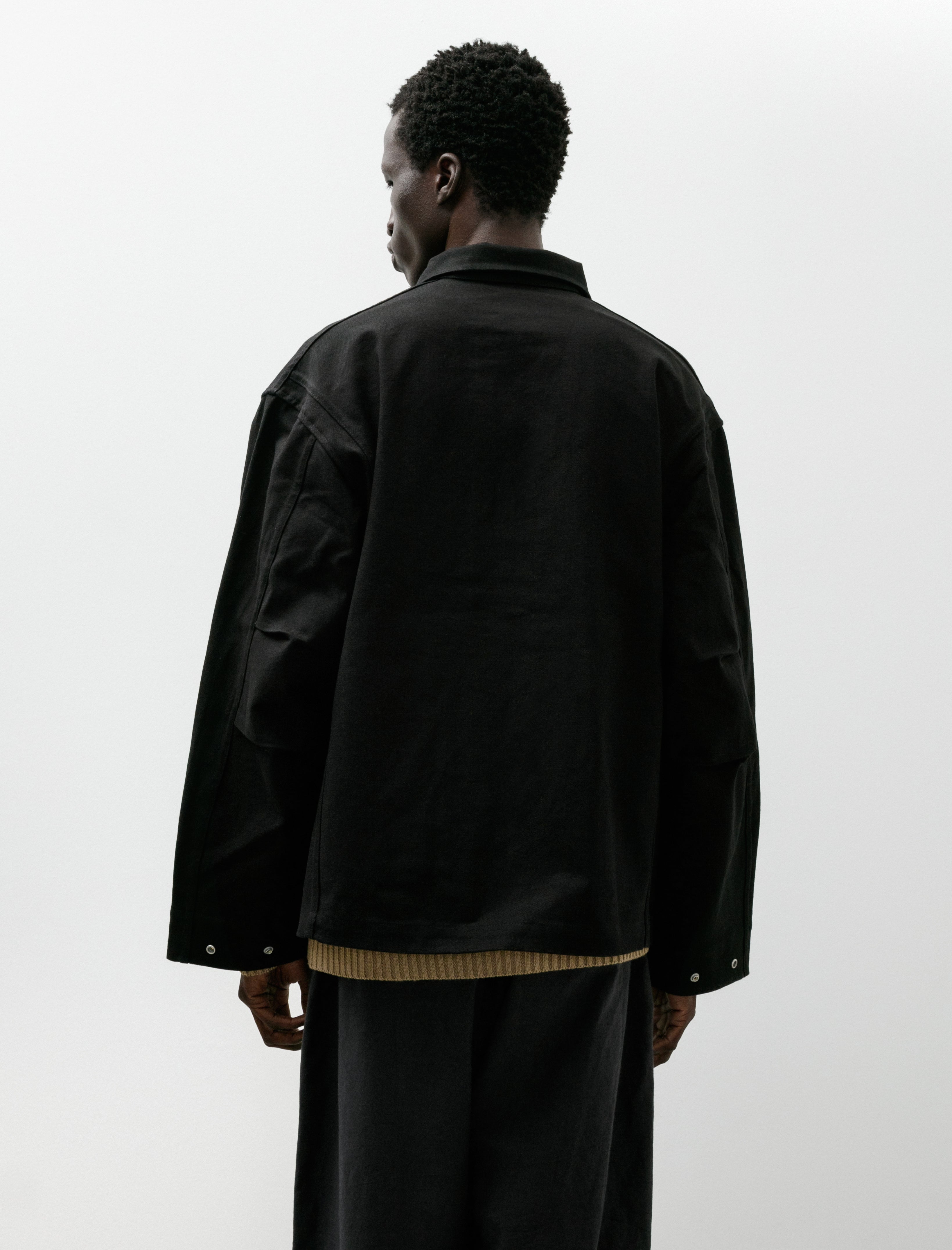 James Coward Six Jacket Black Waxed Cotton Washi Ox