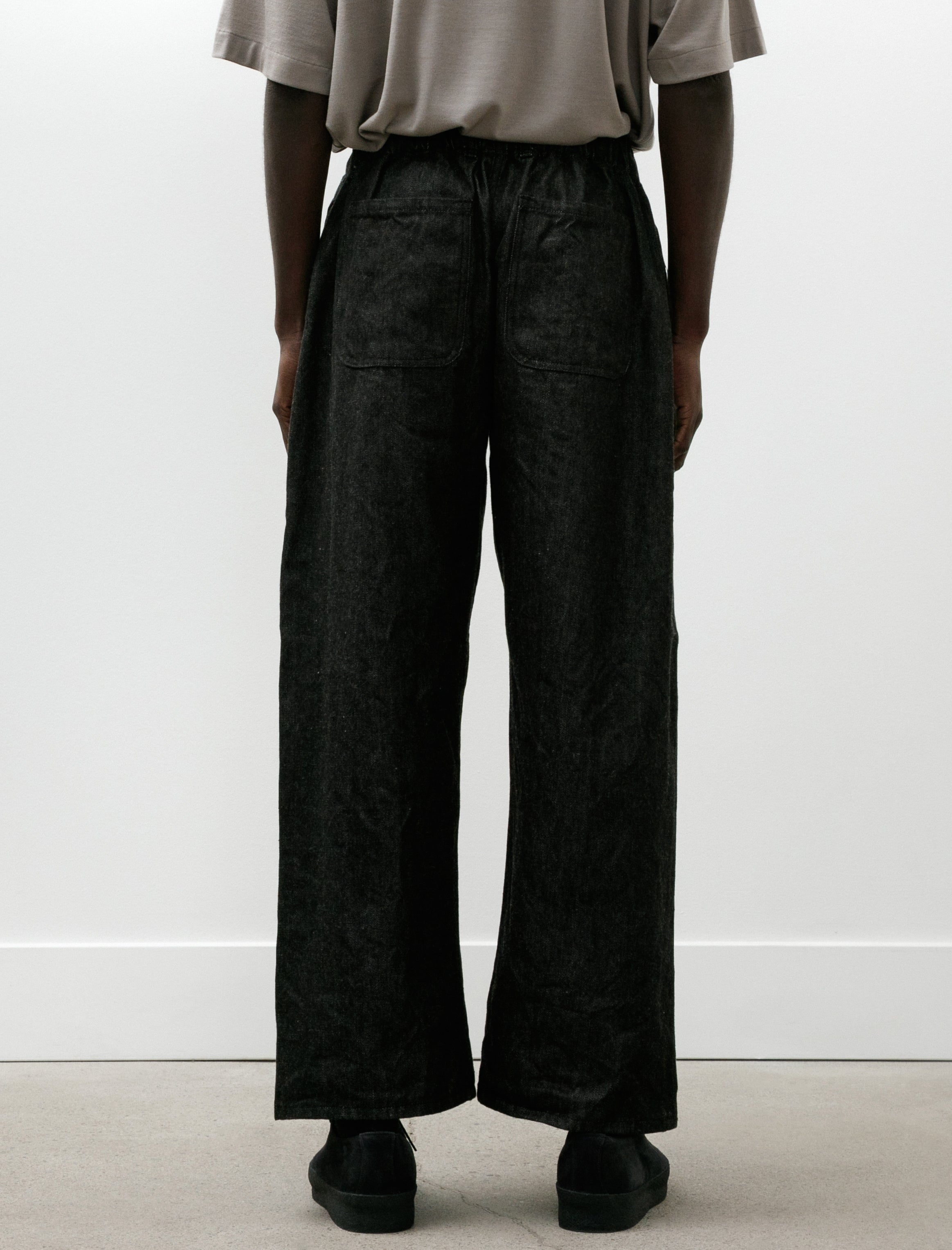 Dana Lee Brown Crawl Jean Hemp Warp Wool Selvedge Fox Fibre Stripe
