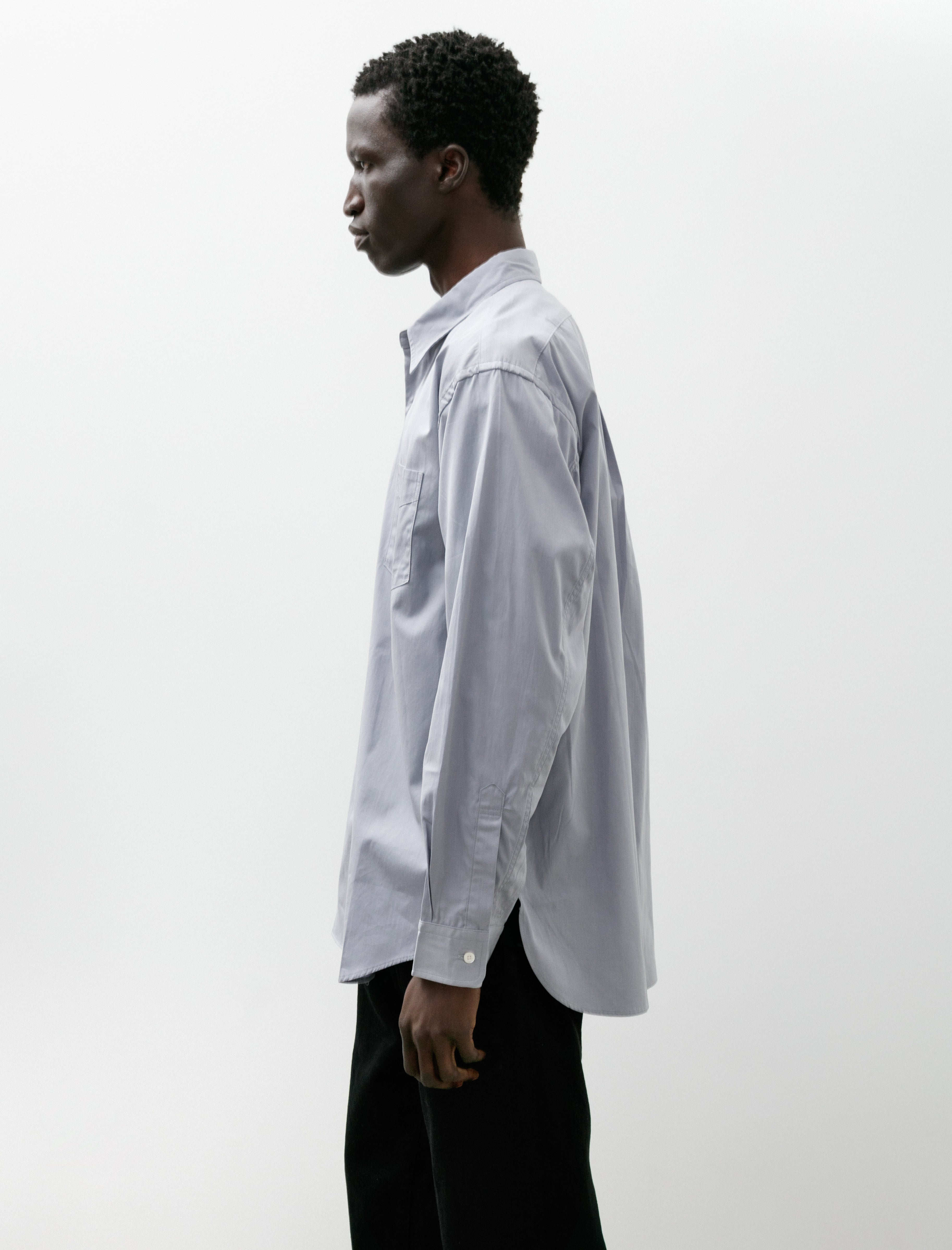 Phigvel Regular Collar Dress Shirt Old Sax