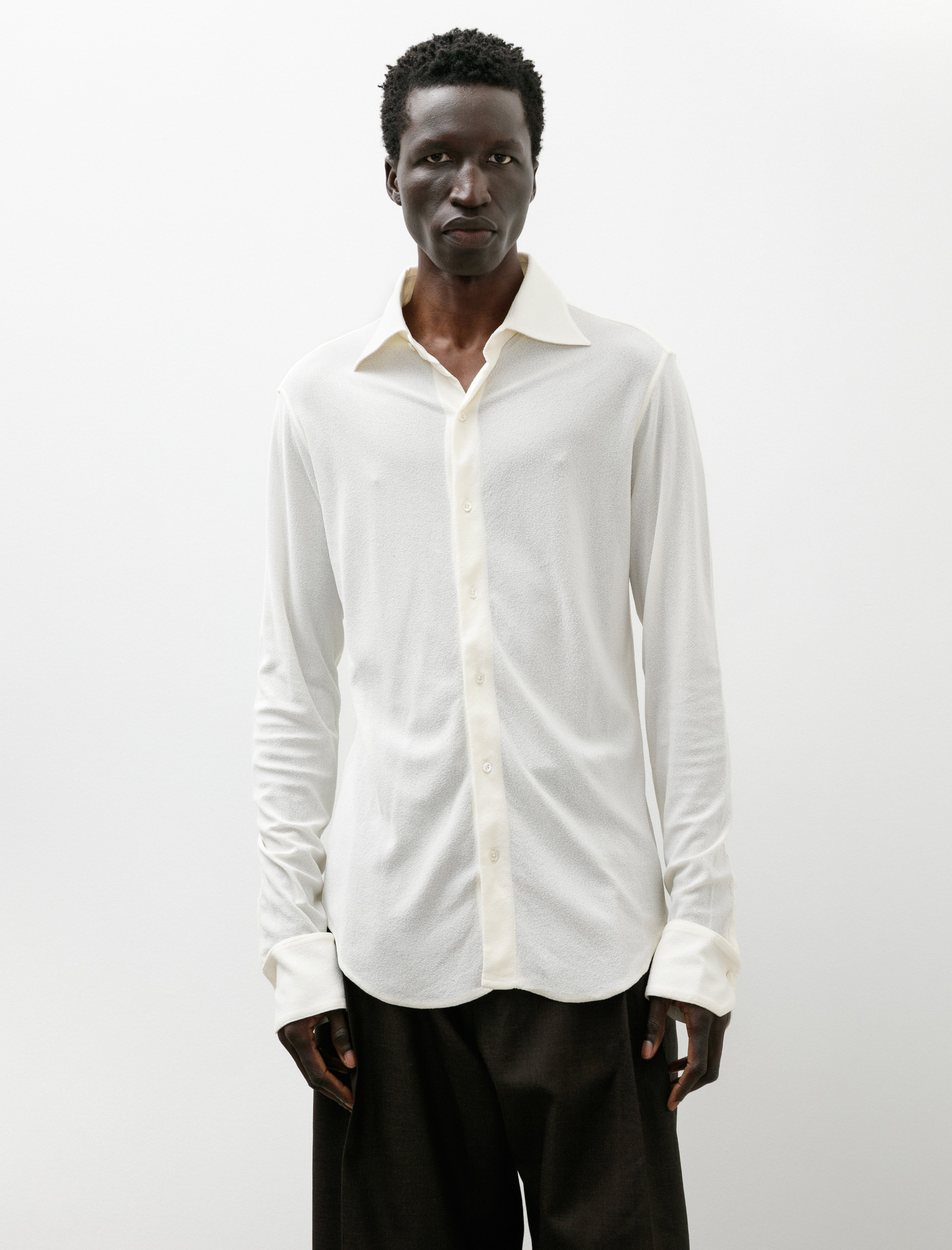 Cecile Tulkens Standard Shirt Viscose Reverse Jersey Ivory