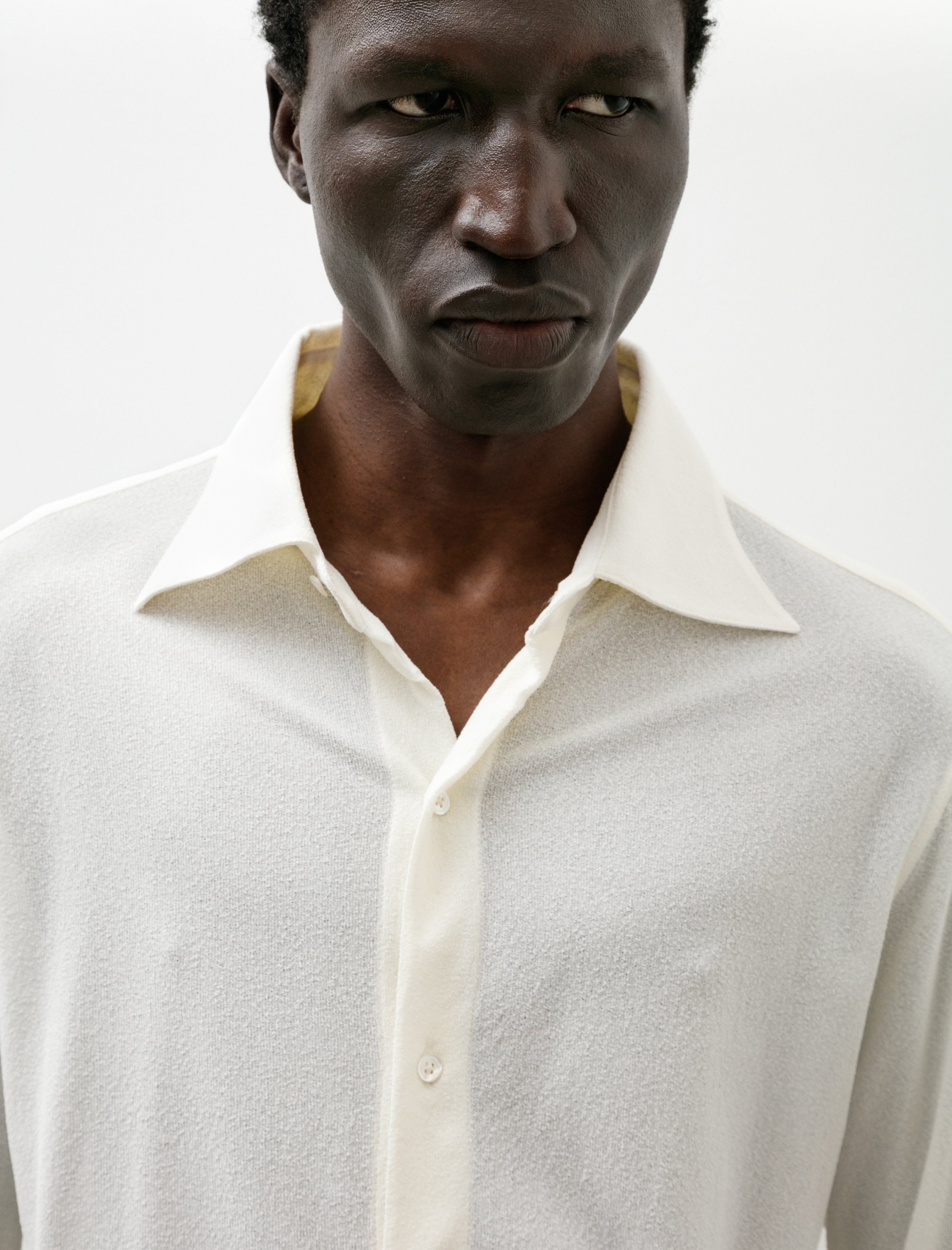 Cecile Tulkens Standard Shirt Viscose Reverse Jersey Ivory