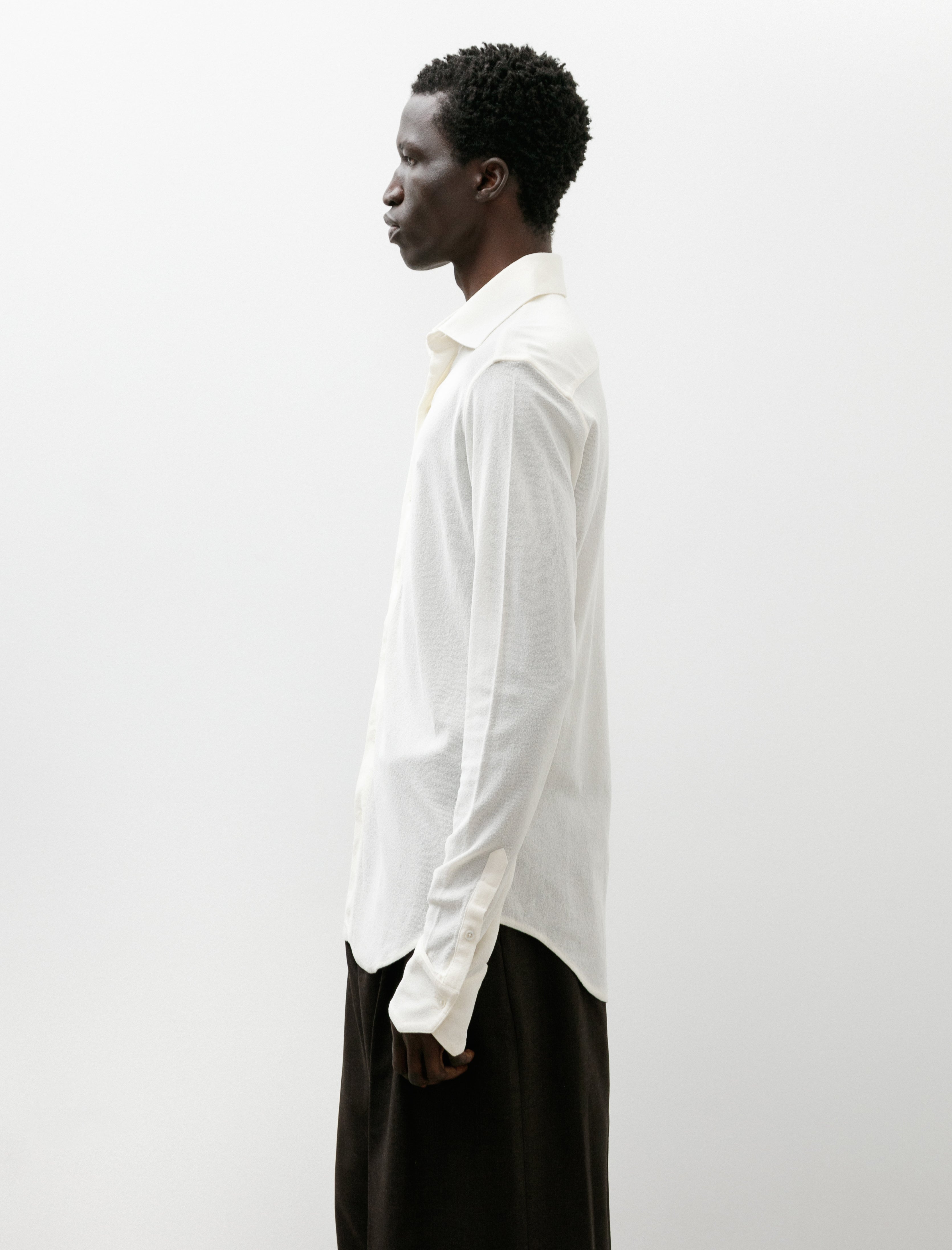 Cecile Tulkens Standard Shirt Viscose Reverse Jersey Ivory
