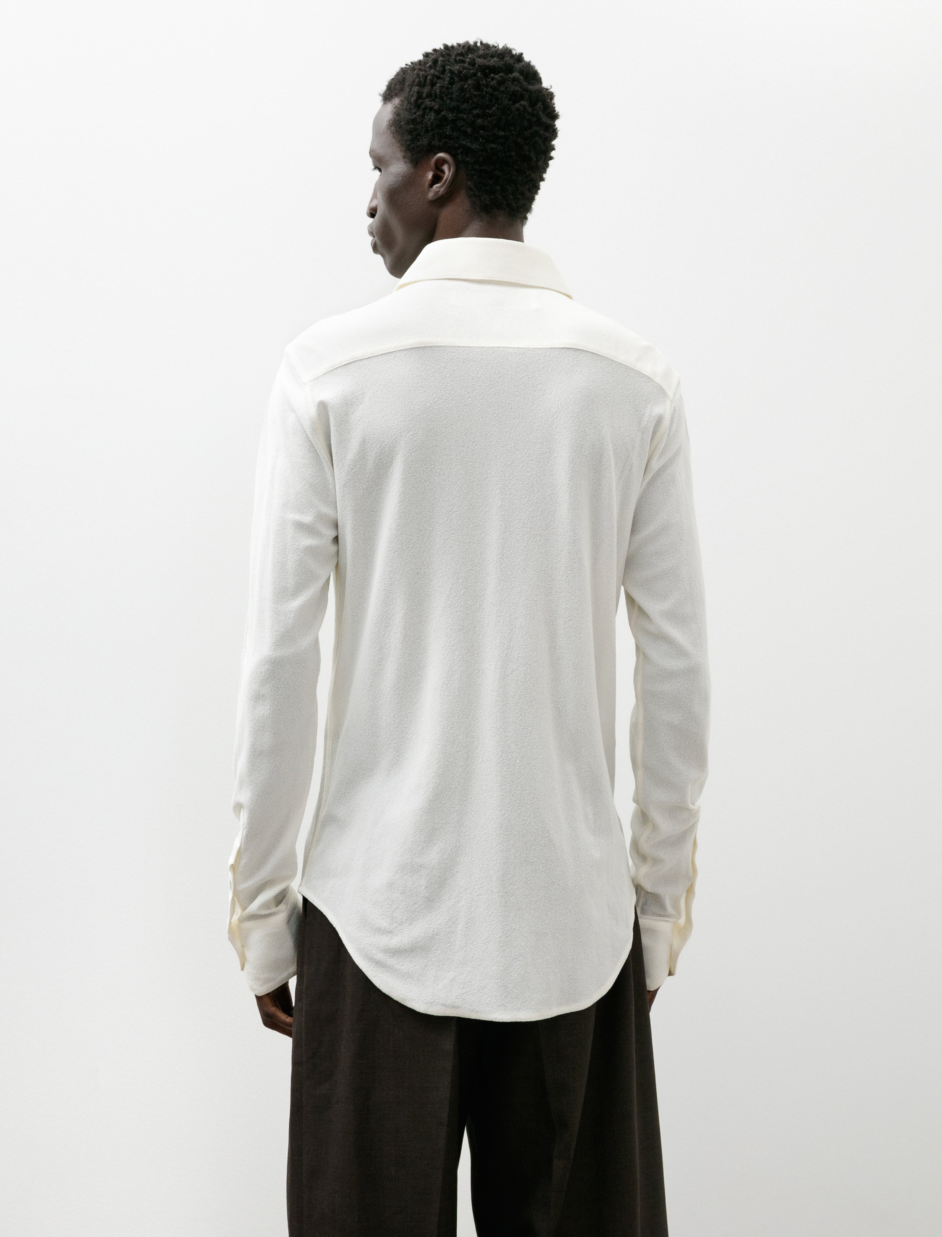 Cecile Tulkens Standard Shirt Viscose Reverse Jersey Ivory