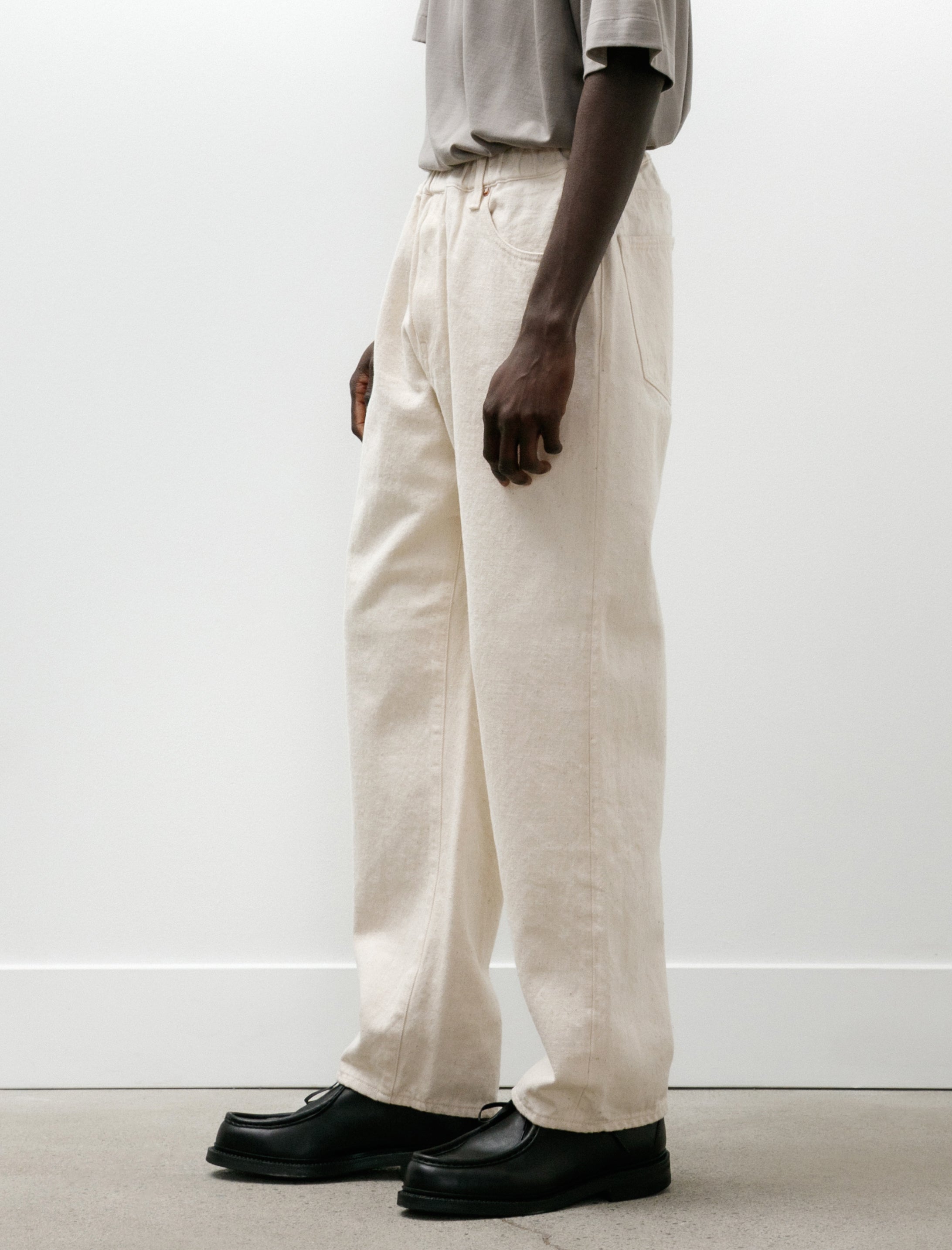 Yoko Sakamoto 5 Pocket Easy Pants Ecru