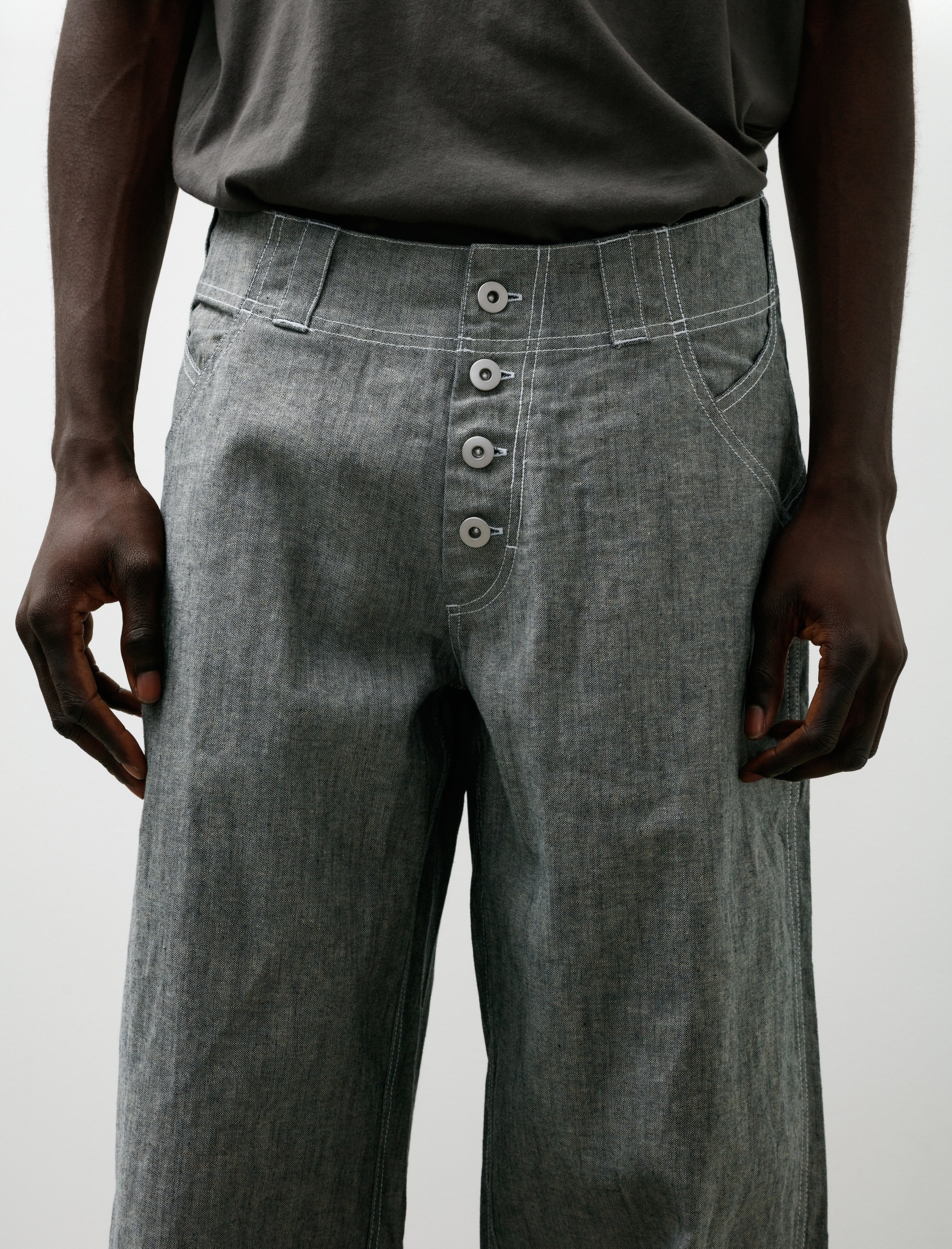 Colin Meredith Coin Loop Pant Linen Denim