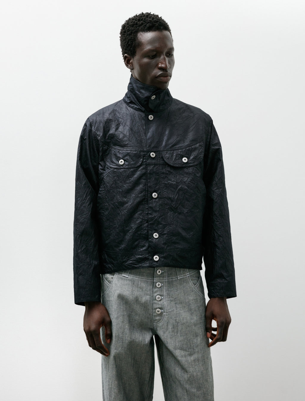 Colin Meredith Wrinkle Welder Button Jacket Black – Neighbour