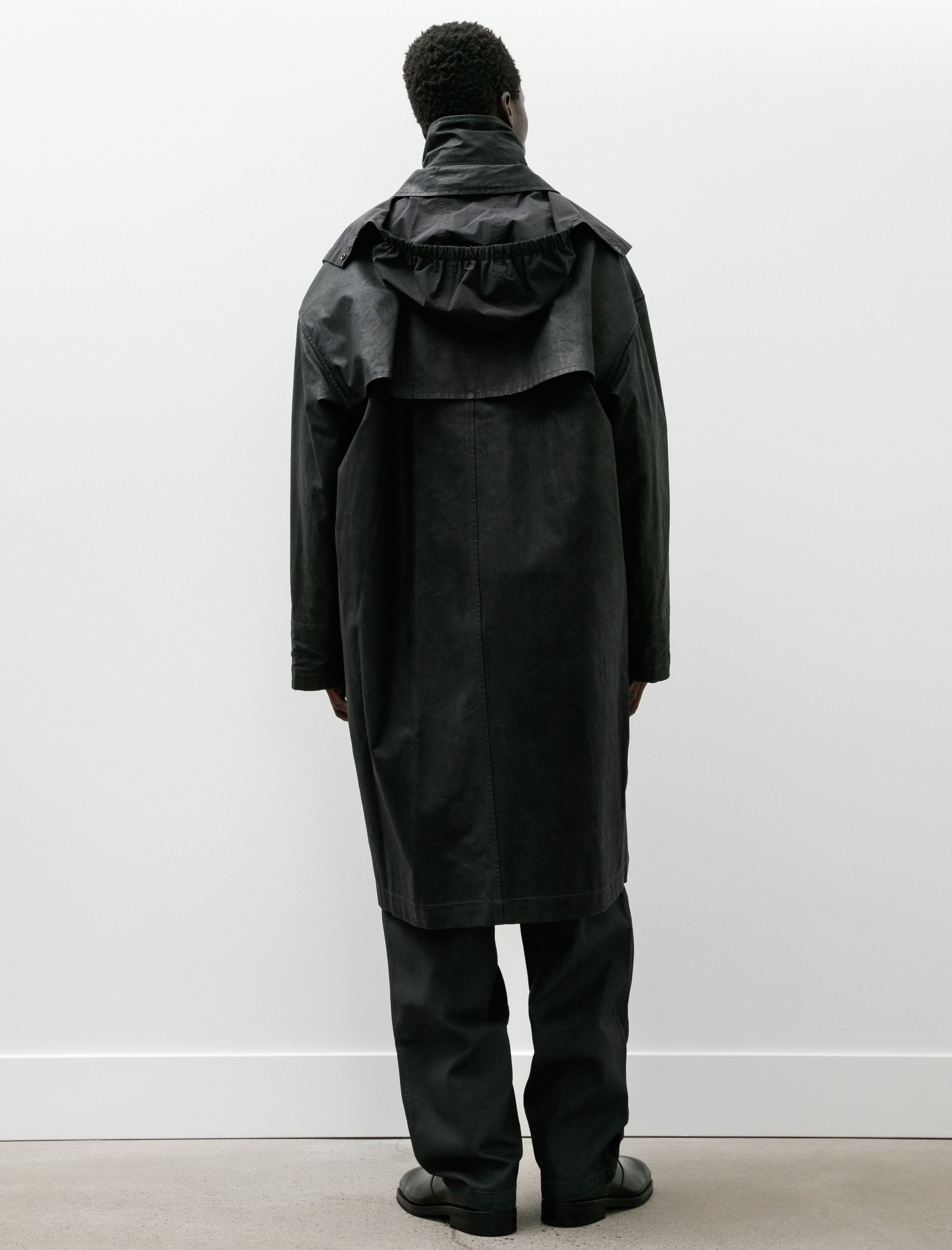 Lemaire Hooded Raincoat Onyx