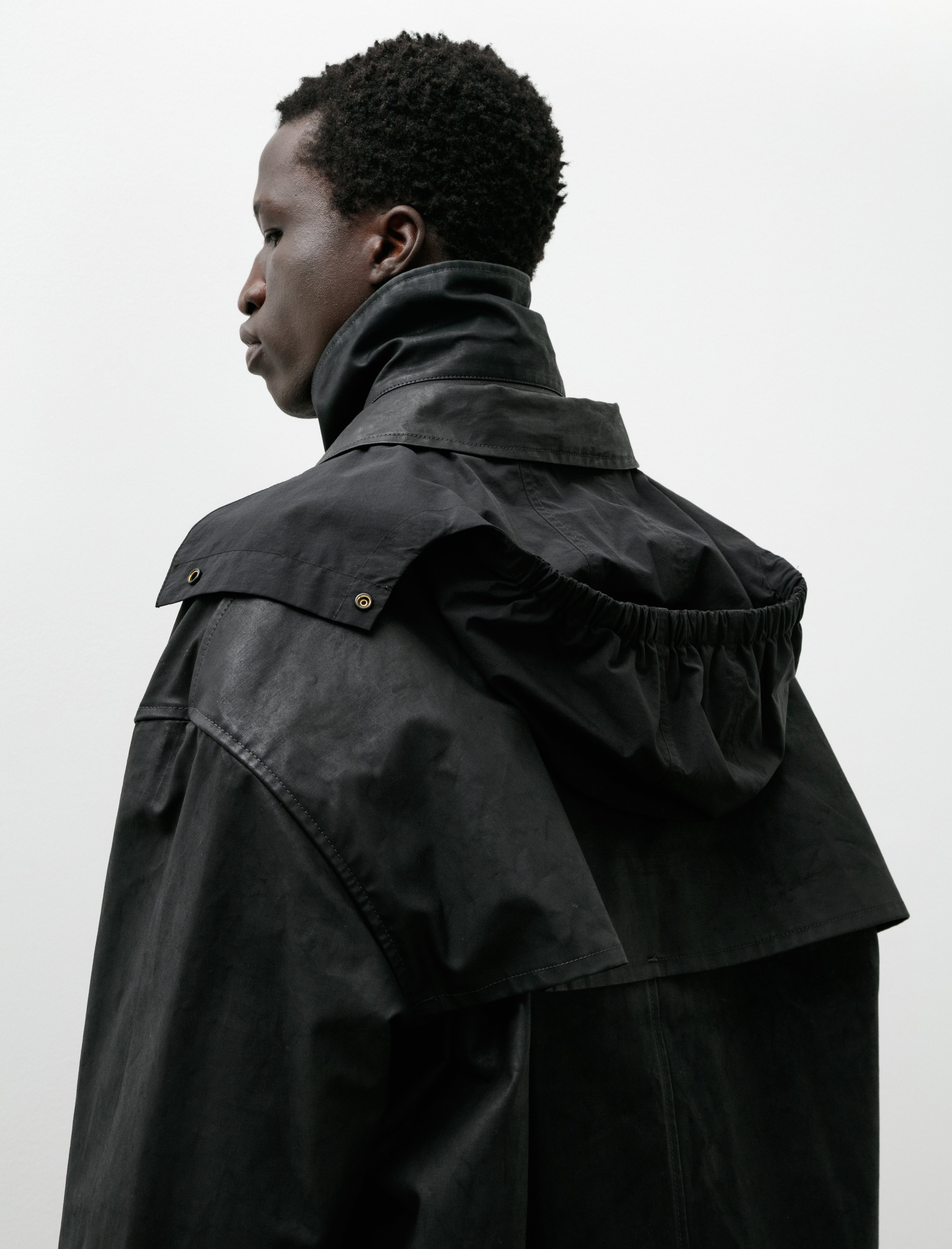 Lemaire Hooded Raincoat Onyx