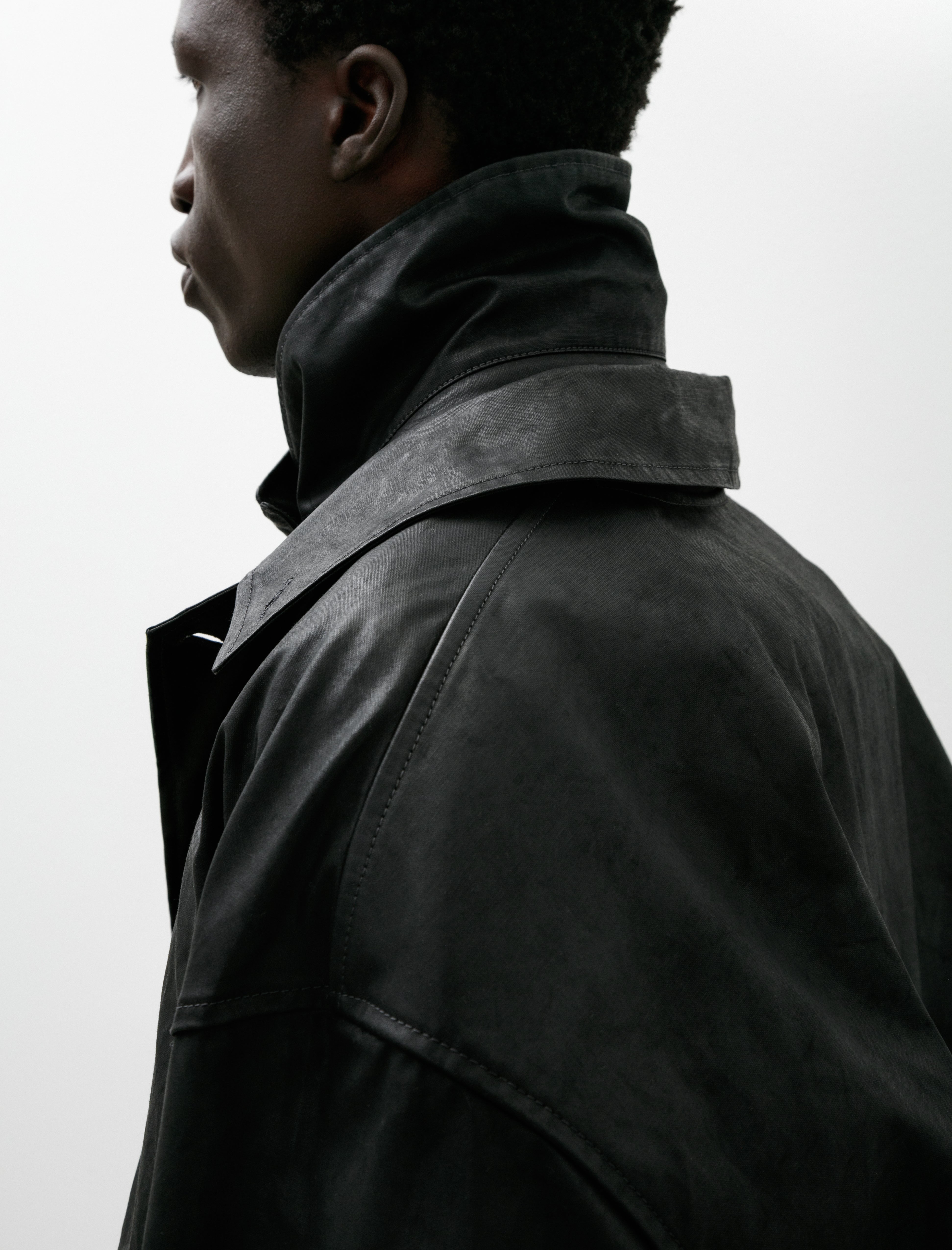 Lemaire Hooded Raincoat Onyx