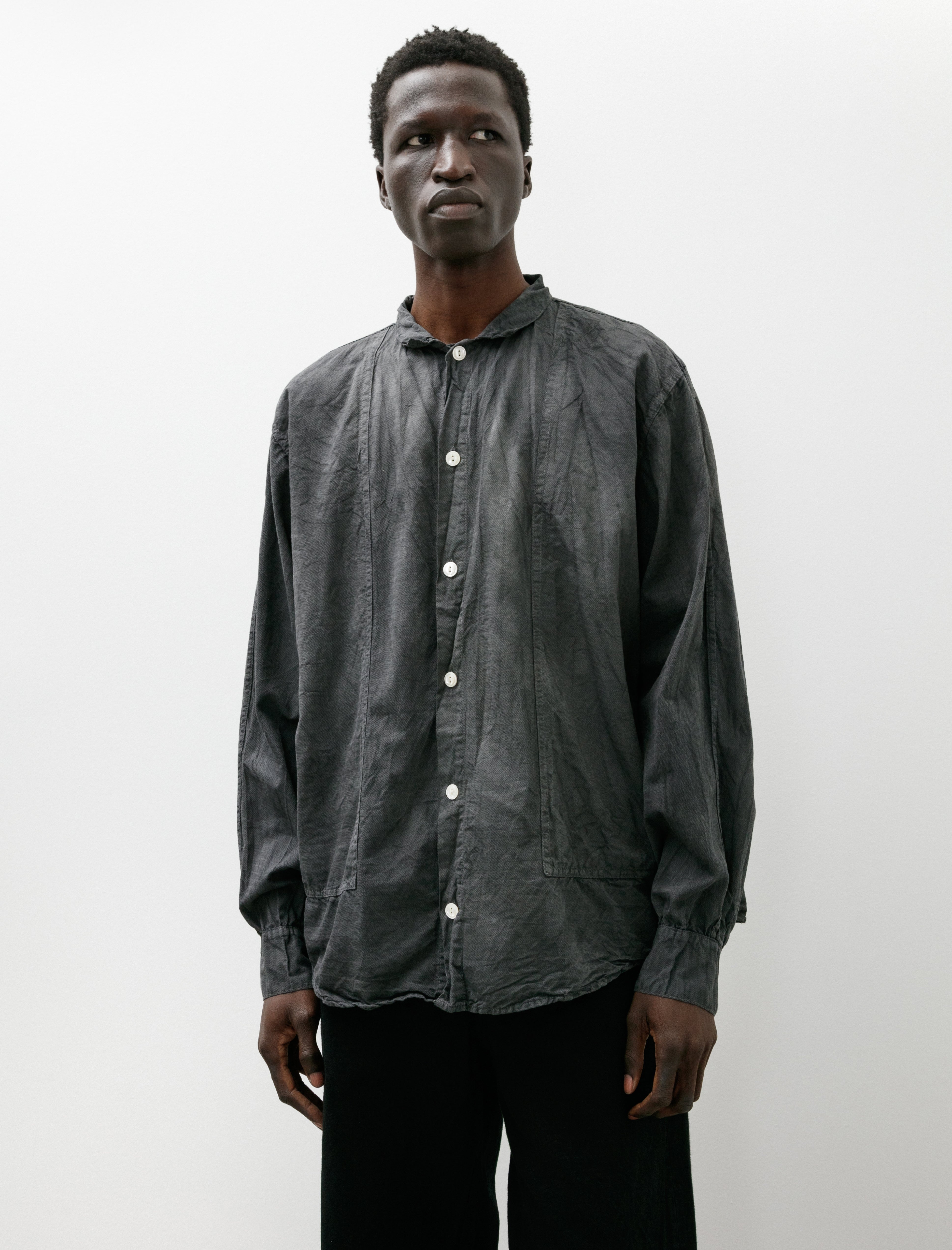 Tender 439 Stole Pocket Butterfly Shirt Thunderbolt Cotton Cambric Chestnut Dyed