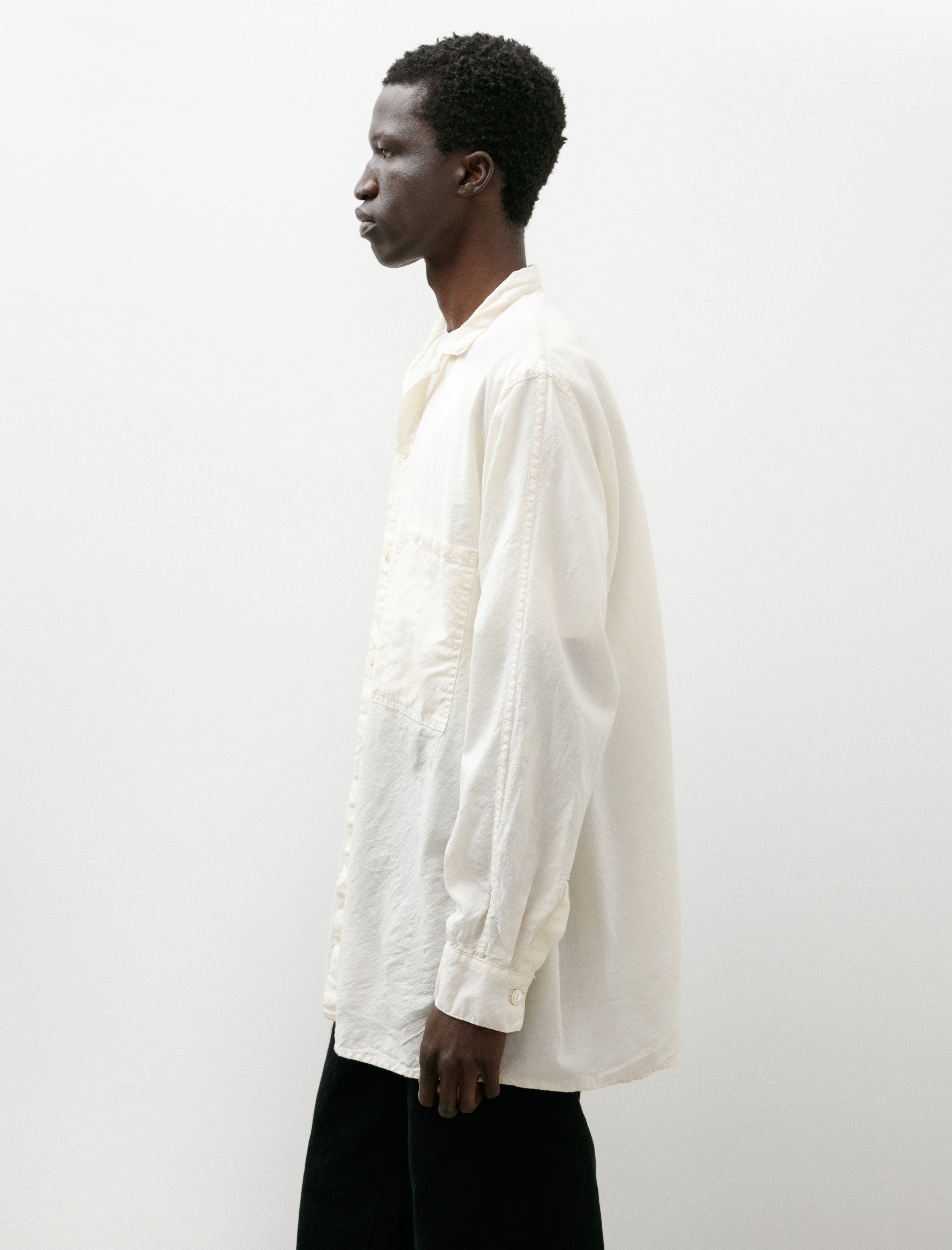 Tender 471 Plastron Shirt Wool Calico Rinsed