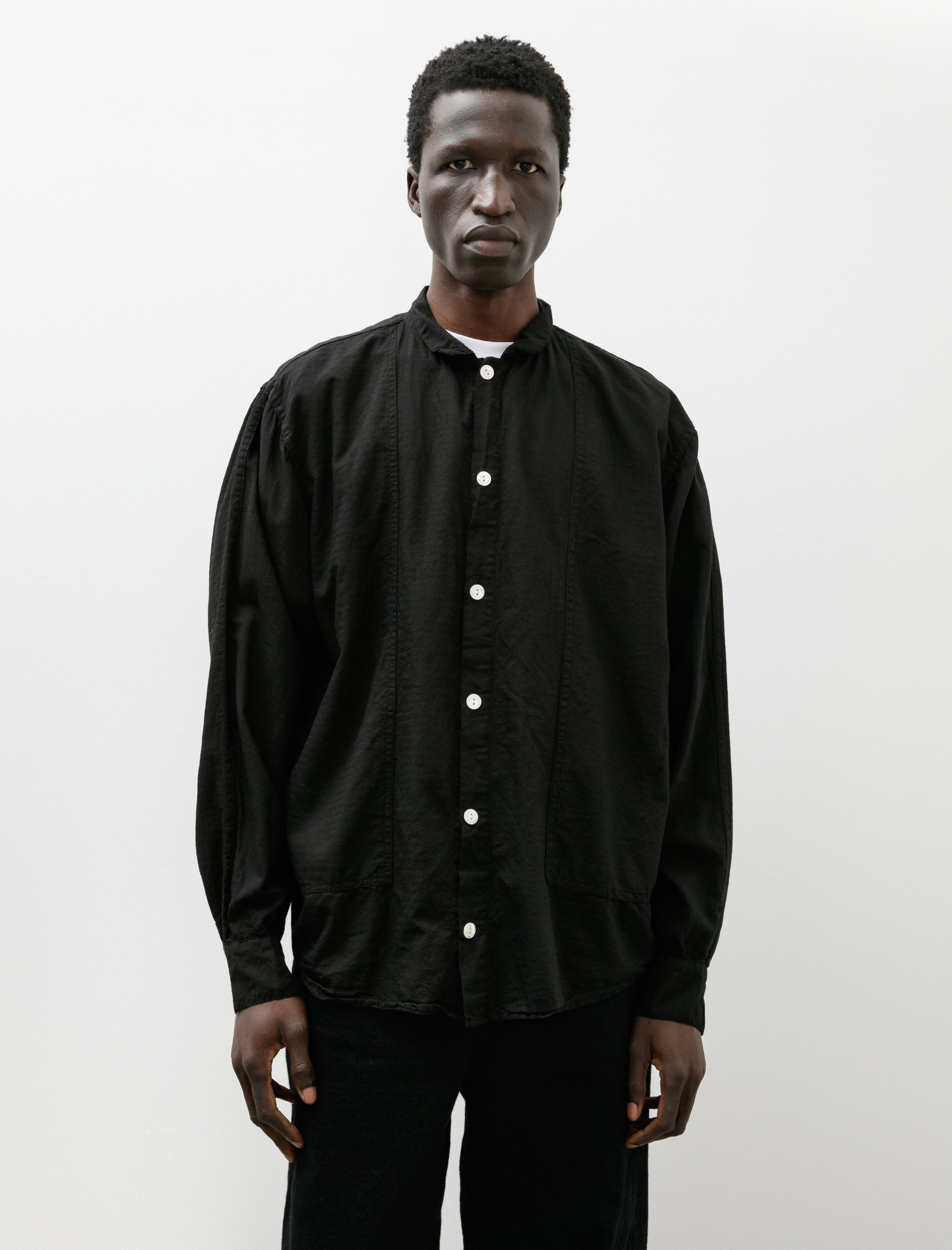 Tender 439 Stole Pocket Butterfly Shirt Thunderbolt Cotton Cambric Black Hole