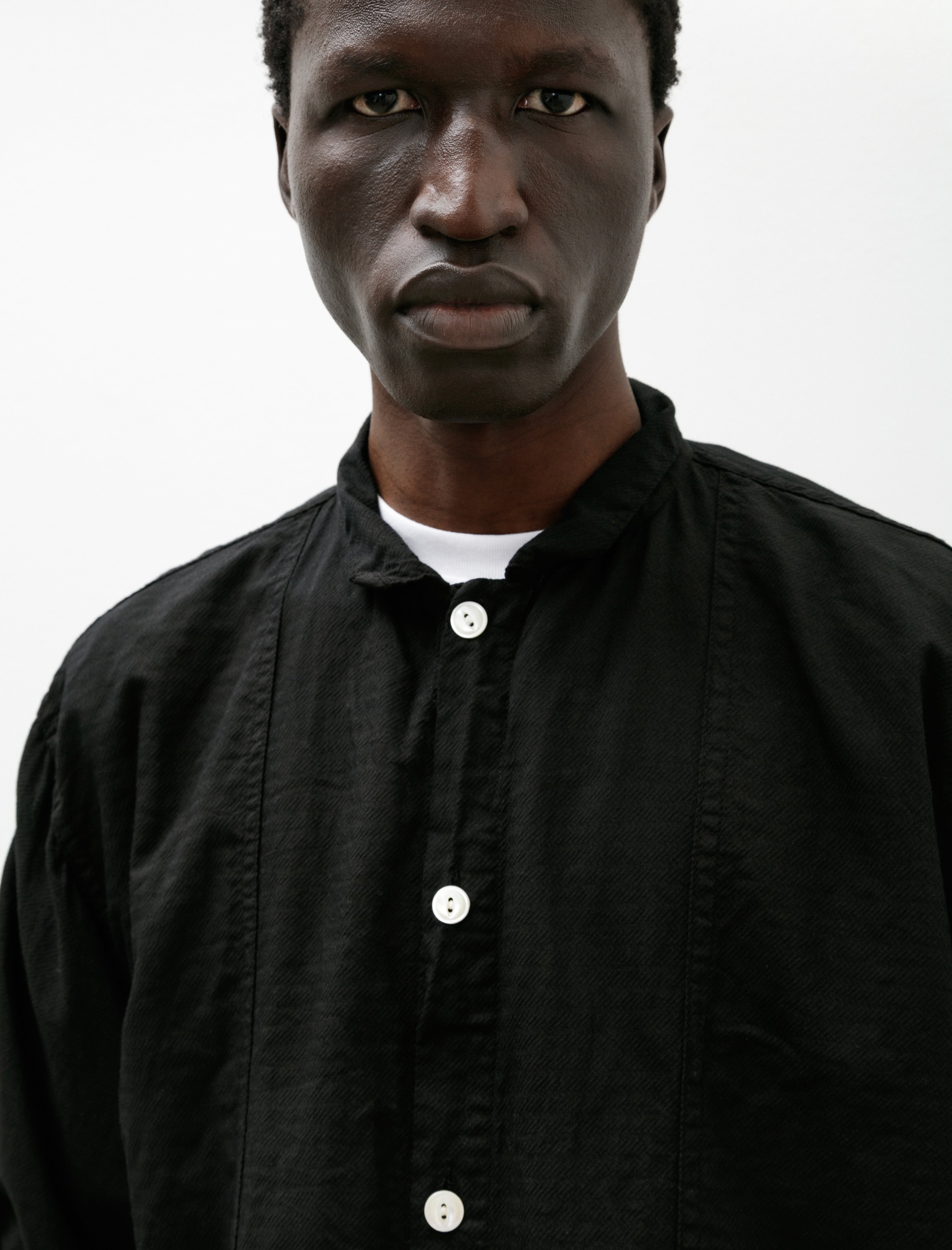 Tender 439 Stole Pocket Butterfly Shirt Thunderbolt Cotton Cambric Black Hole