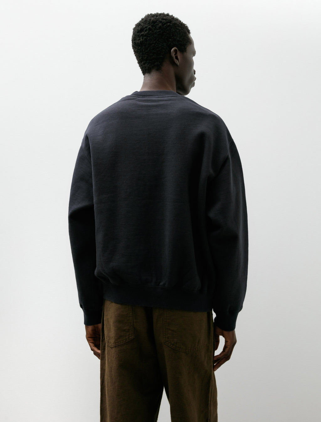 orSlow Front Zip Densely Knit Sweatshirt Dark Navy – Neighbour