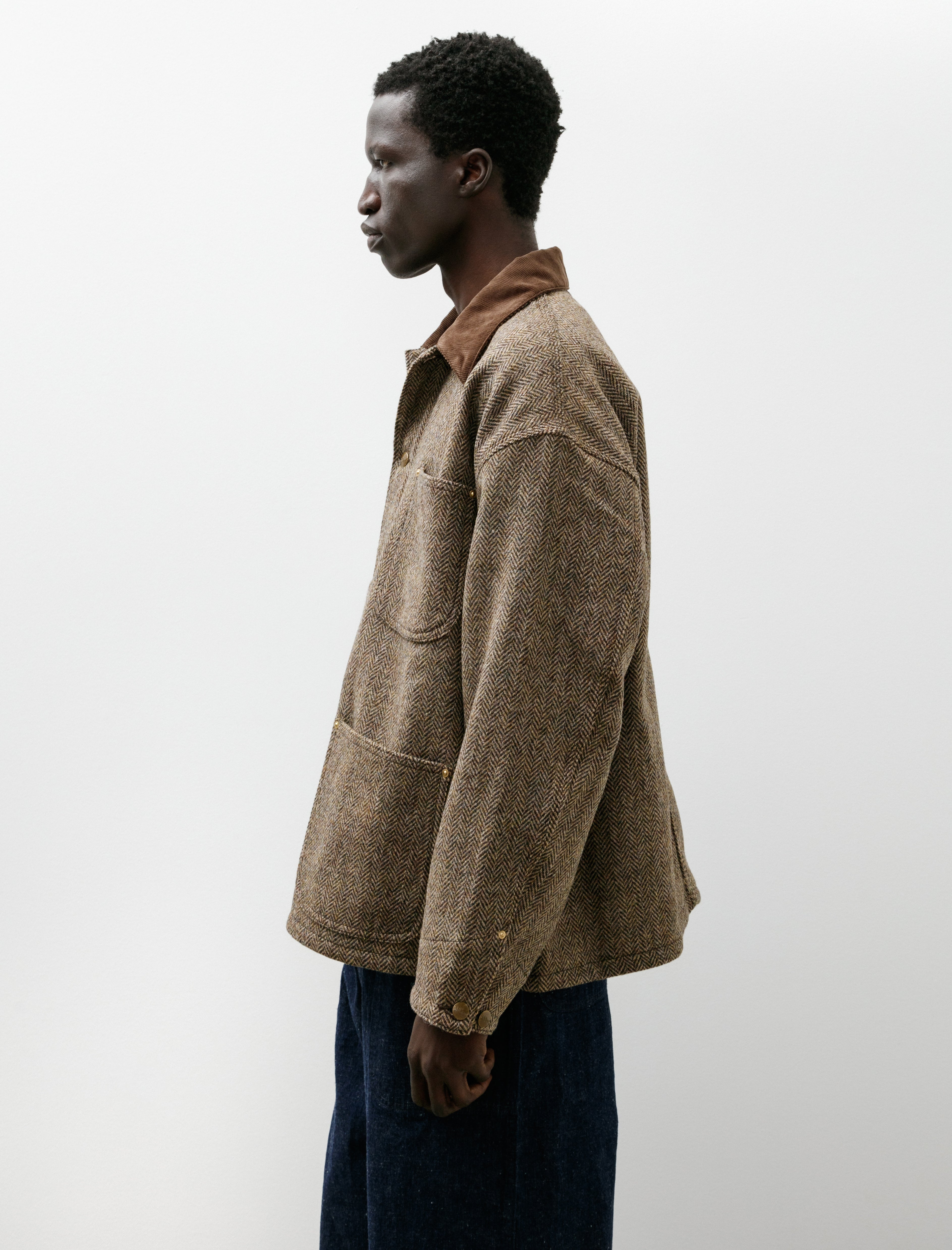 orSlow Harris Tweed Relax Fit Coverall Khaki