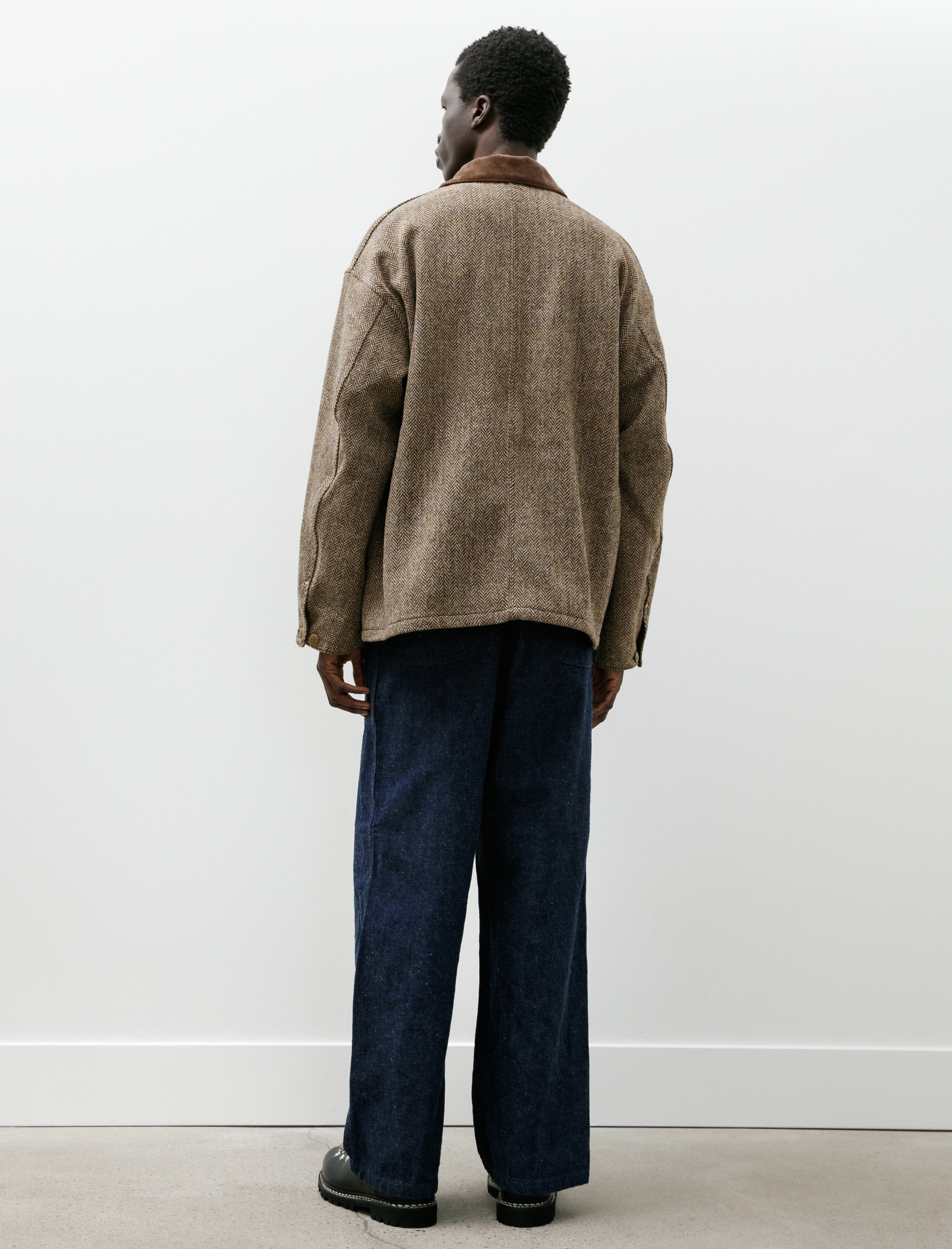 orSlow Harris Tweed Relax Fit Coverall Khaki