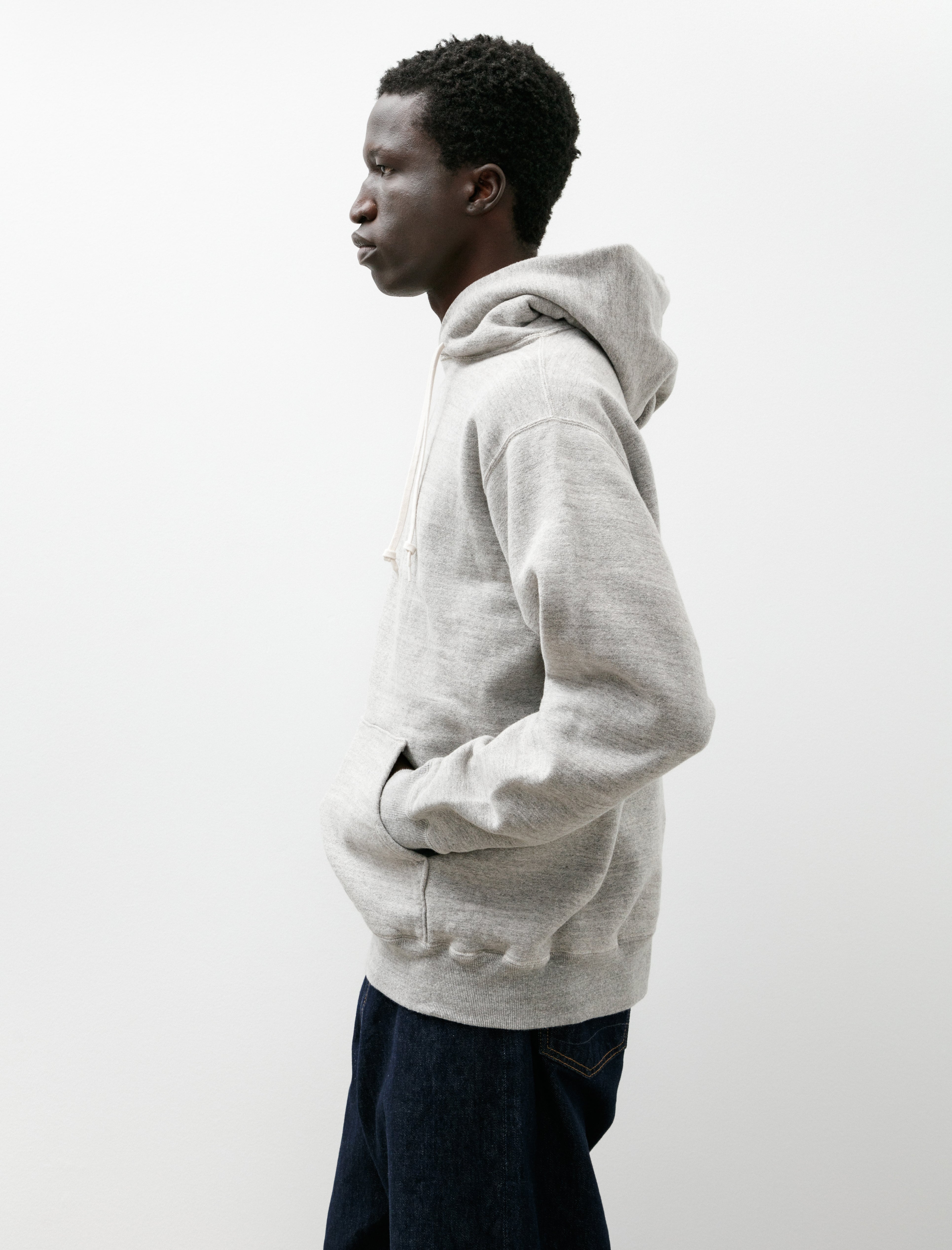 orSlow Loop Wheel Hooded Sweatshirt Heather