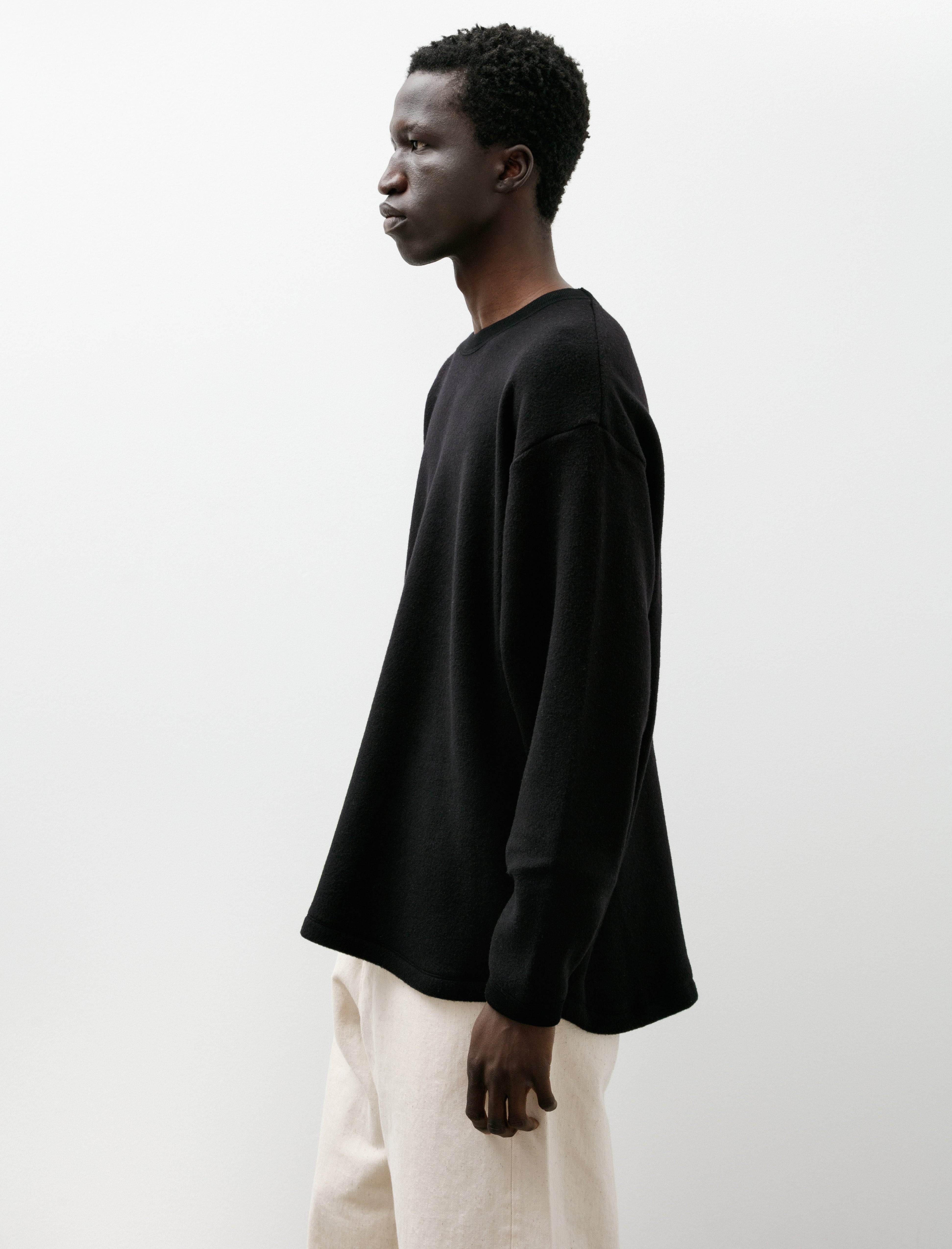 Yoko Sakamoto Crew Neck Pullover Black