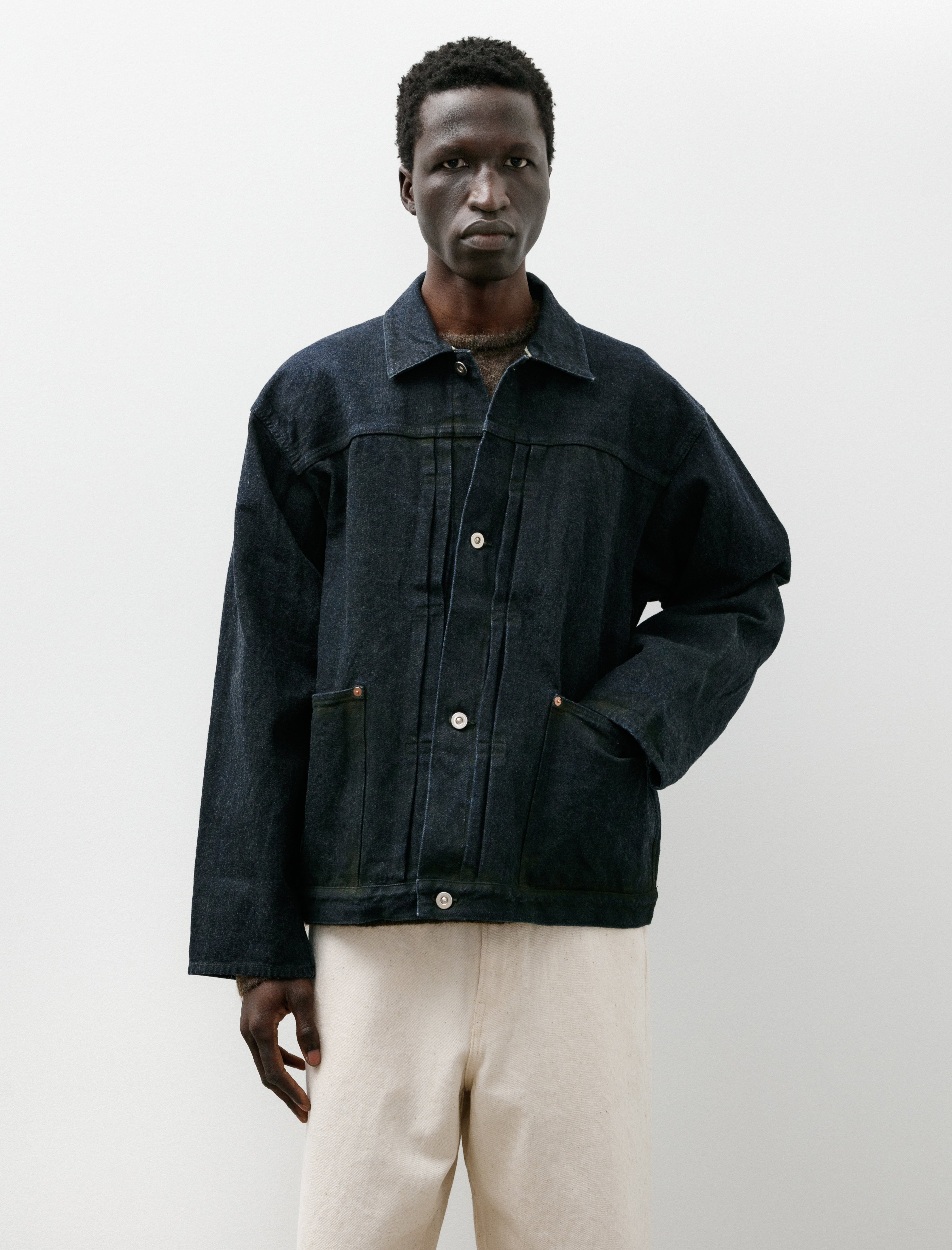 Yoko Sakamoto Pleats Blouse Yellow Ochre