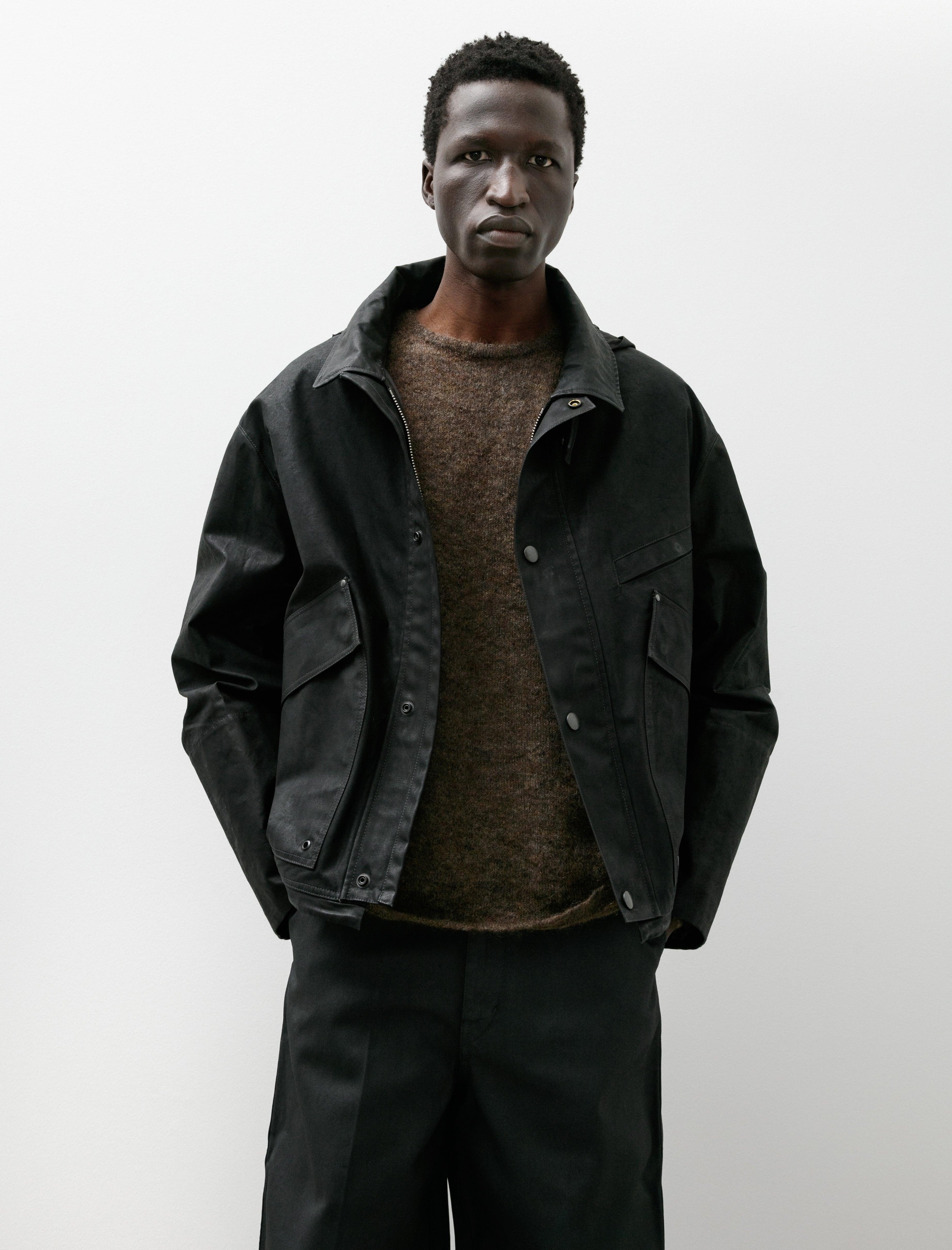 Lemaire Short Rain Jacket Onyx