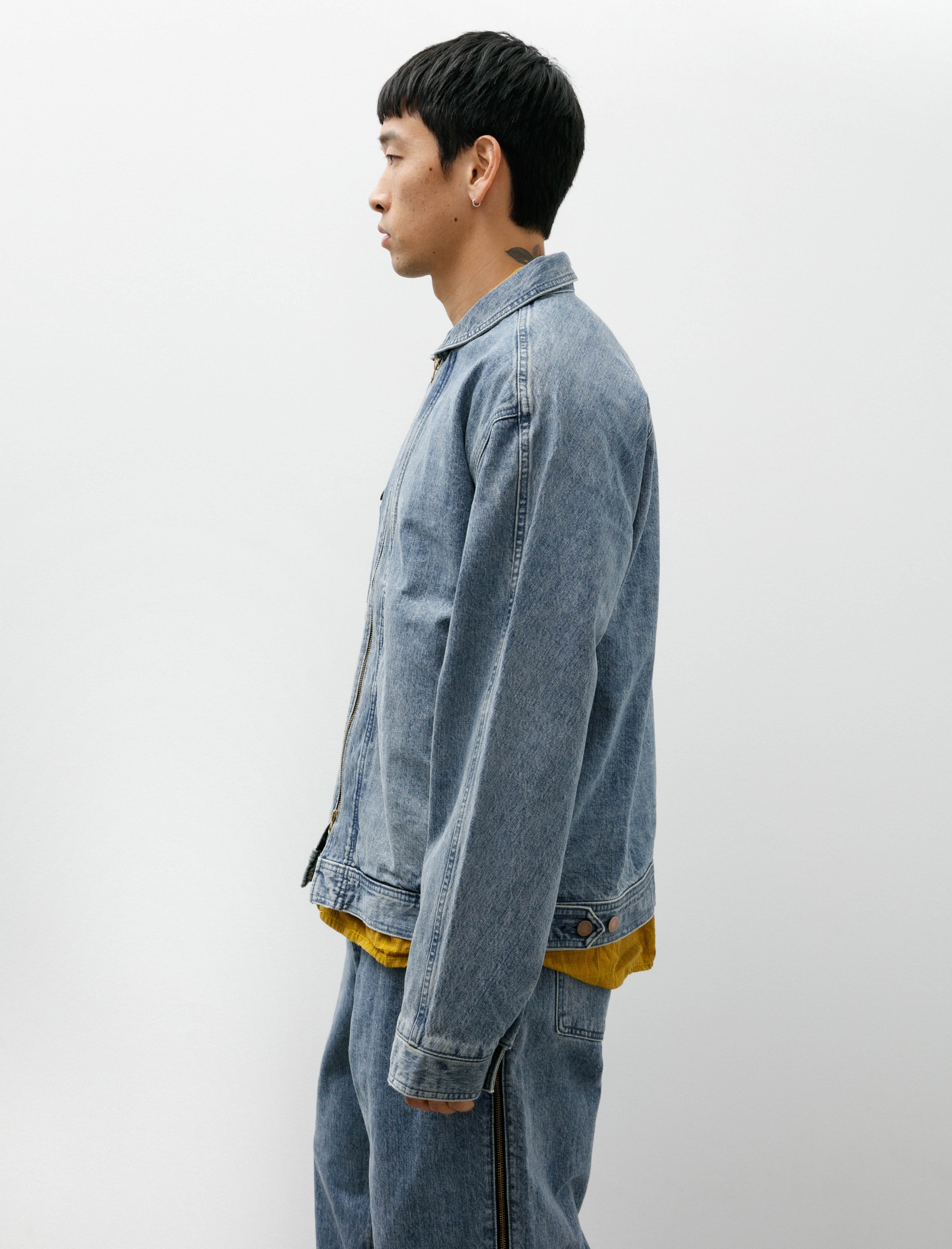 Working Guard Jacket Indigo Denim Stone Wash