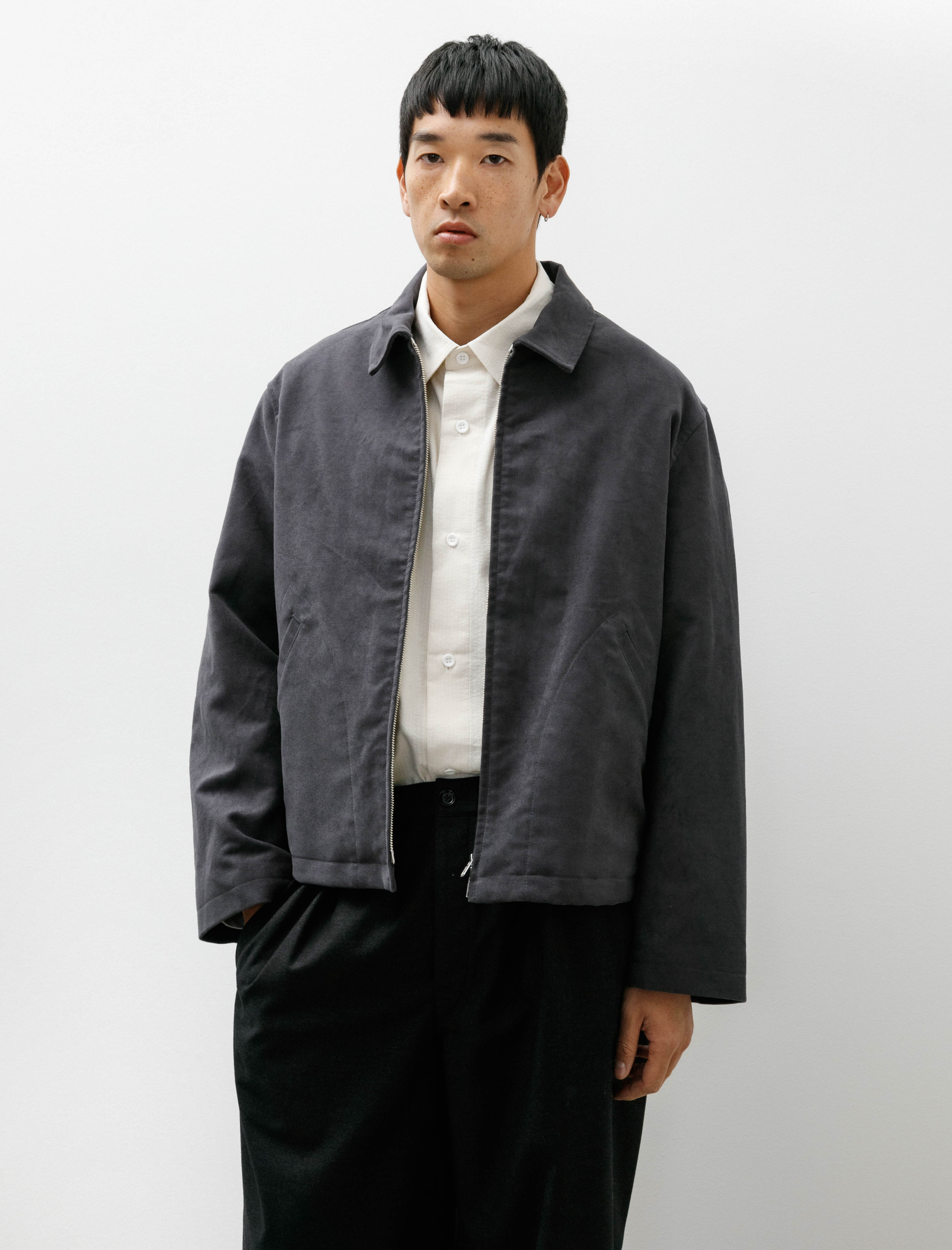 James Coward Site Jacket Cotton Moleskin Grey