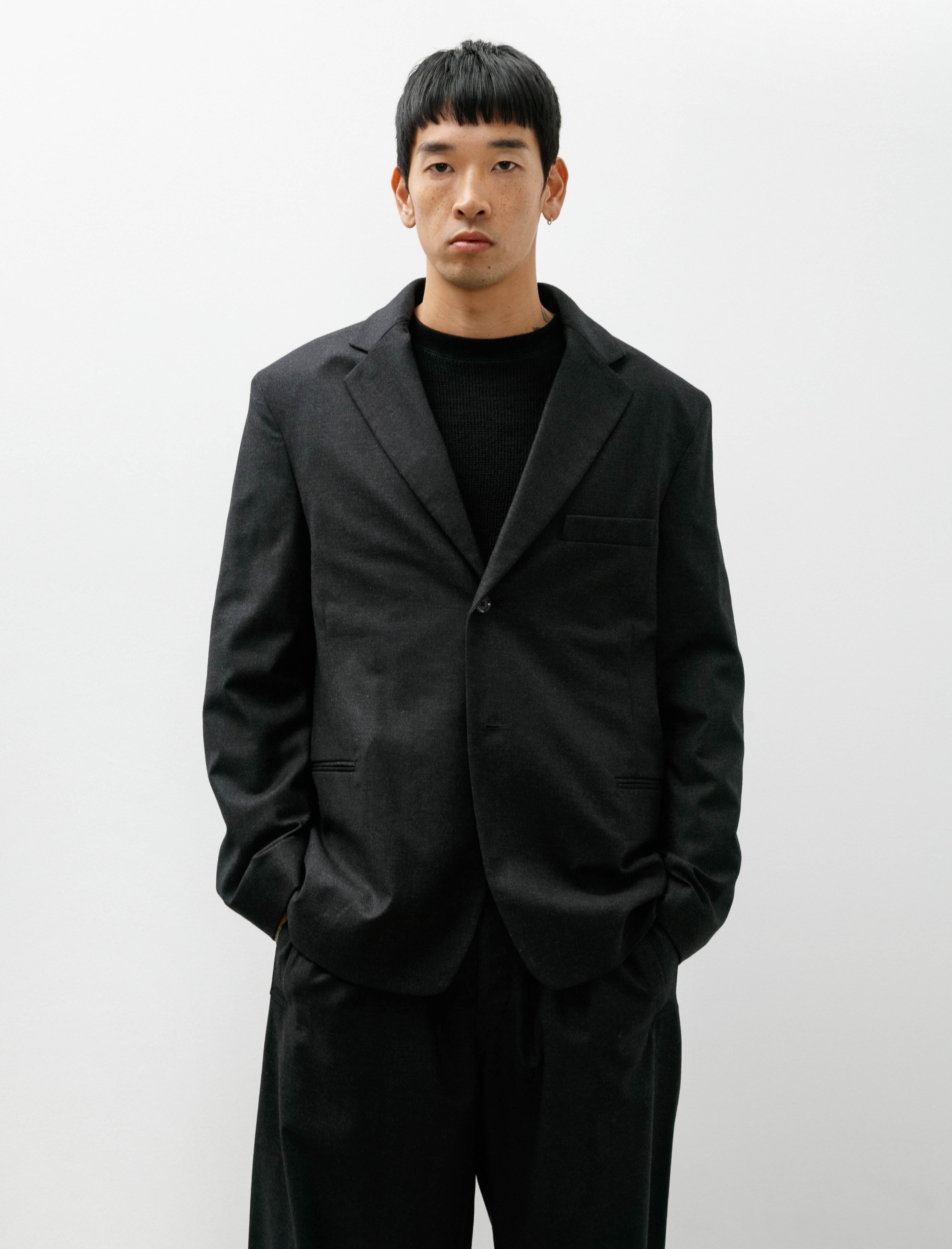 Lemaire Soft SB Jacket Anthracite Grey