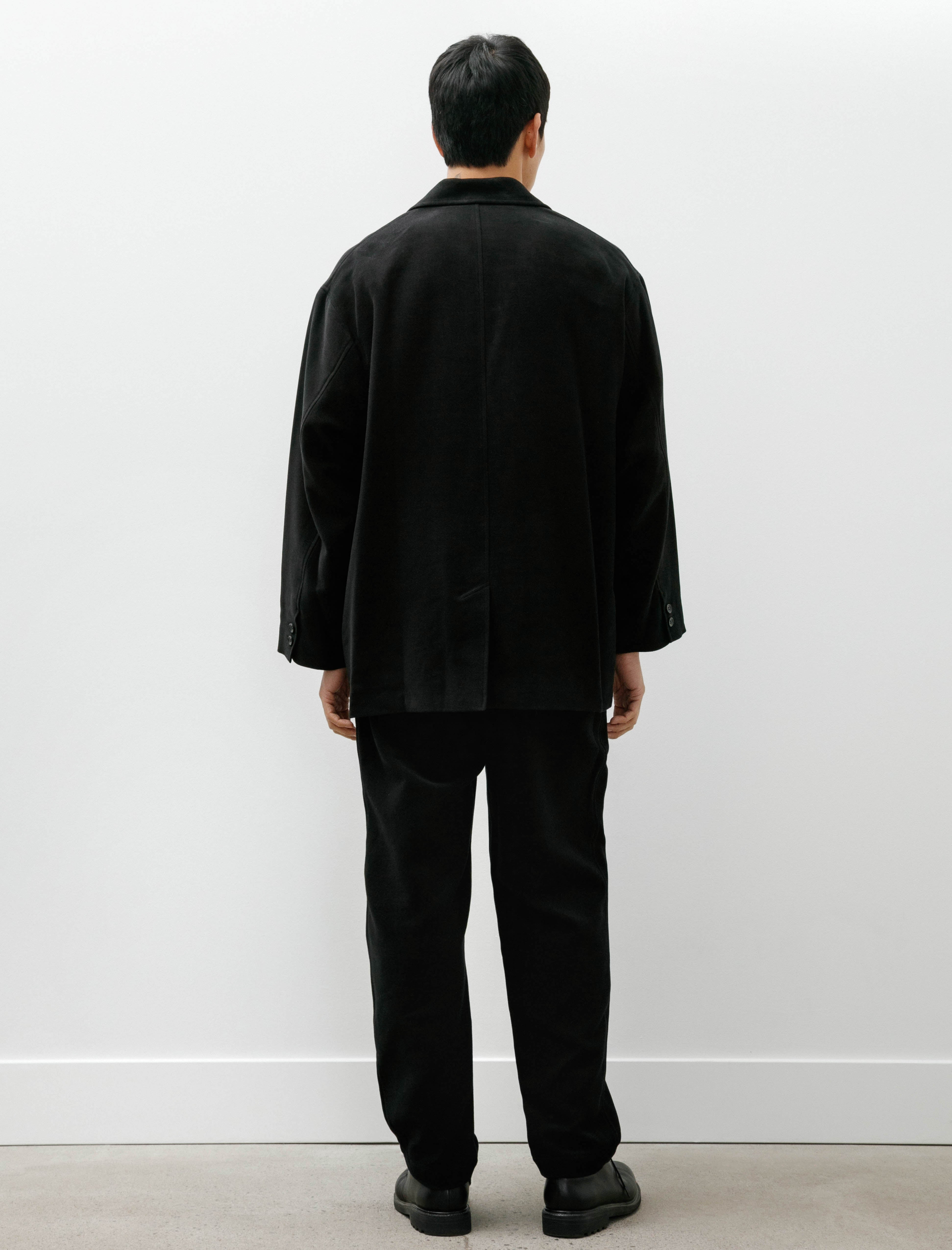 Graphpaper Supima Moleskin Tapered Trousers Black