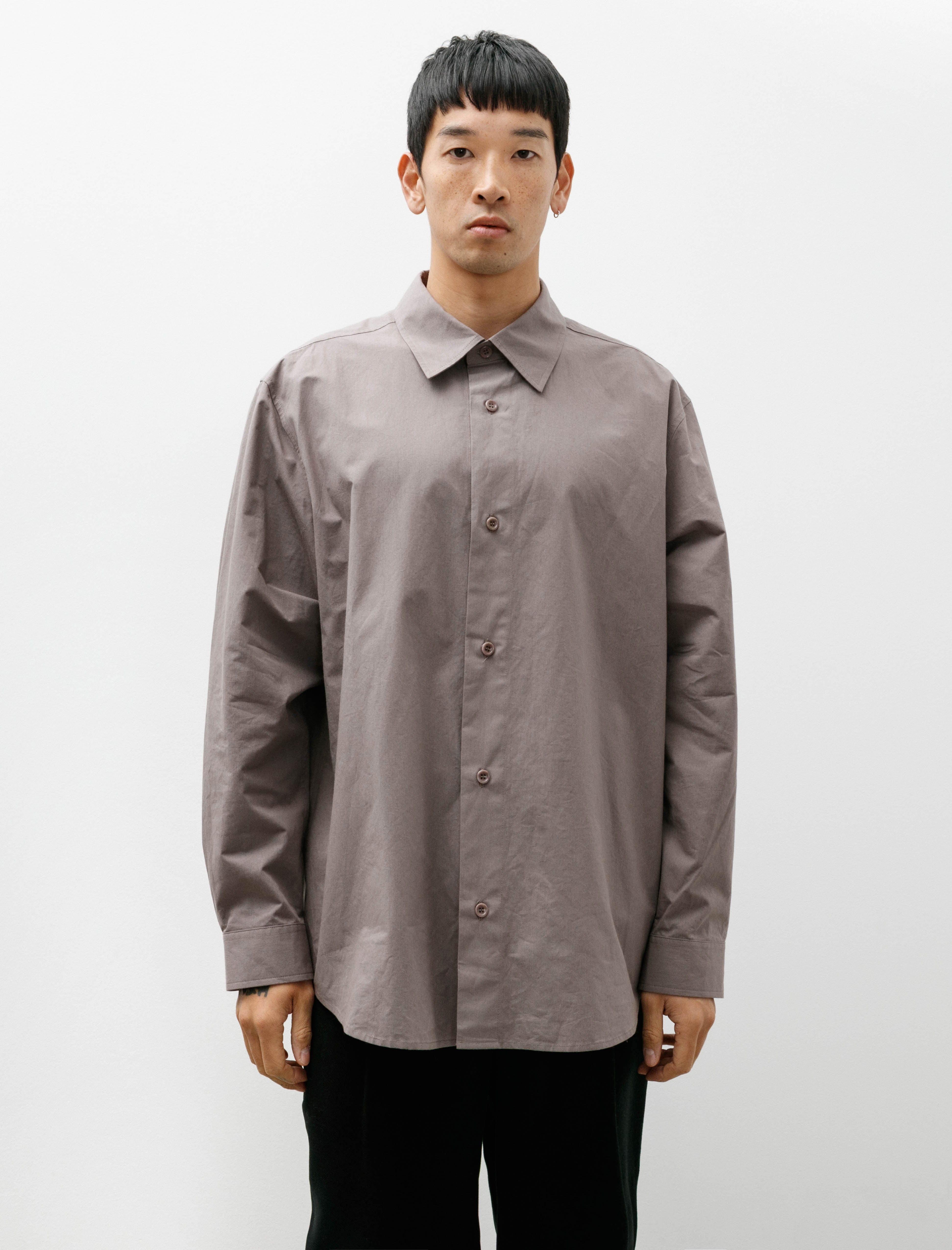 James Coward Filter Shirt Cotton Washi Typewriter Taupe