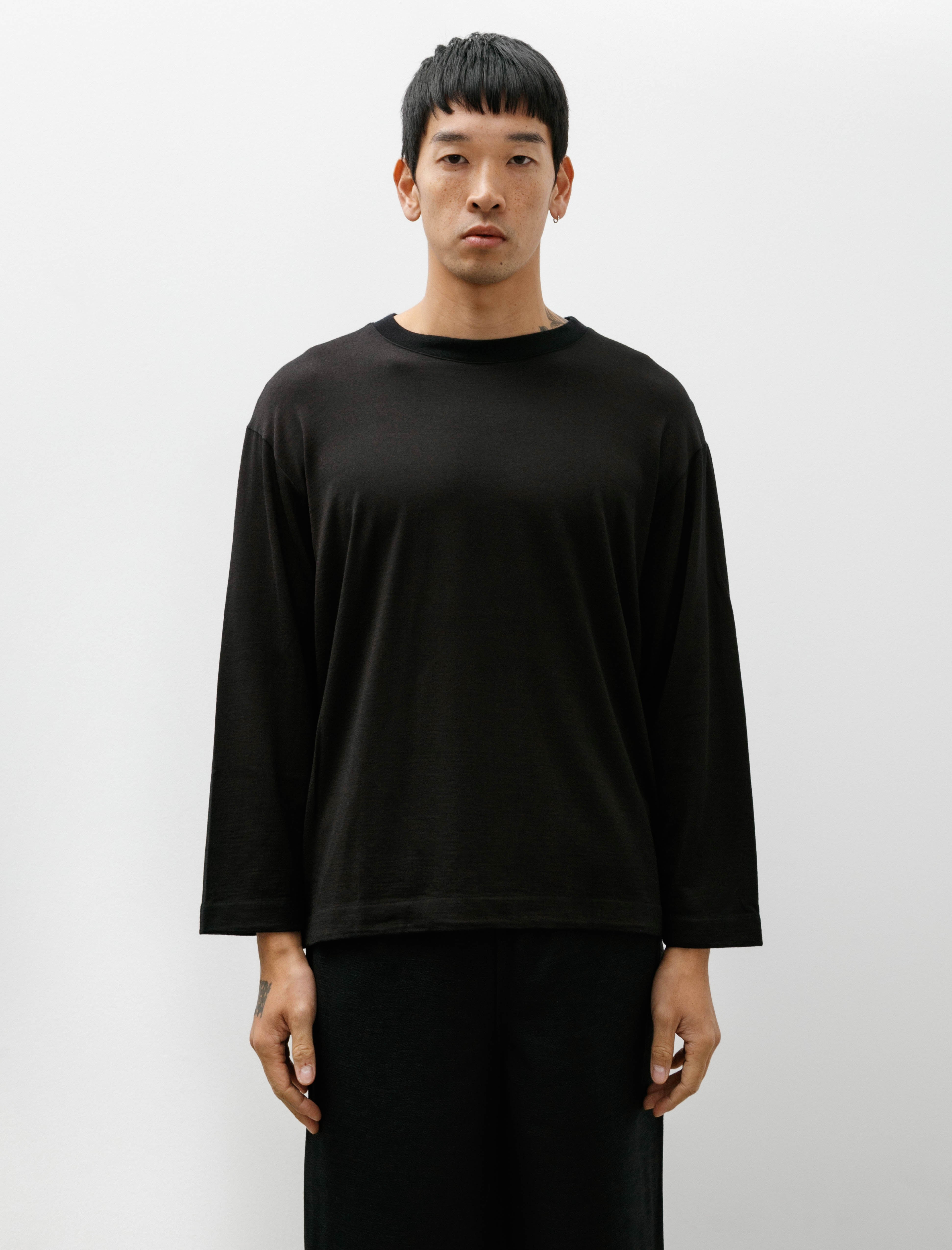 Gorsch Soft Wool T-Shirt Ryukyu Indigo Dyed Long Sleeve