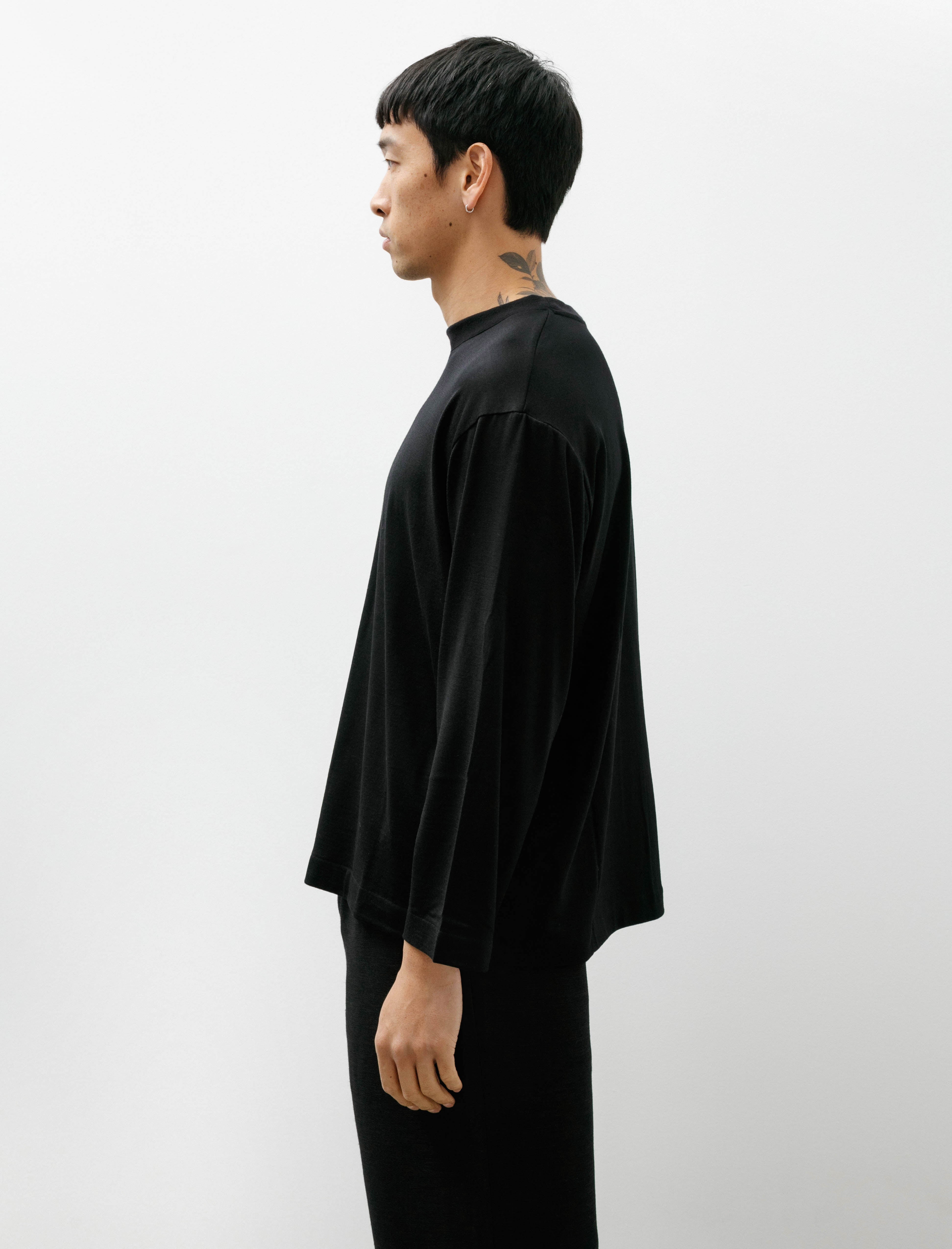 Gorsch Soft Wool T-Shirt Black Long Sleeve