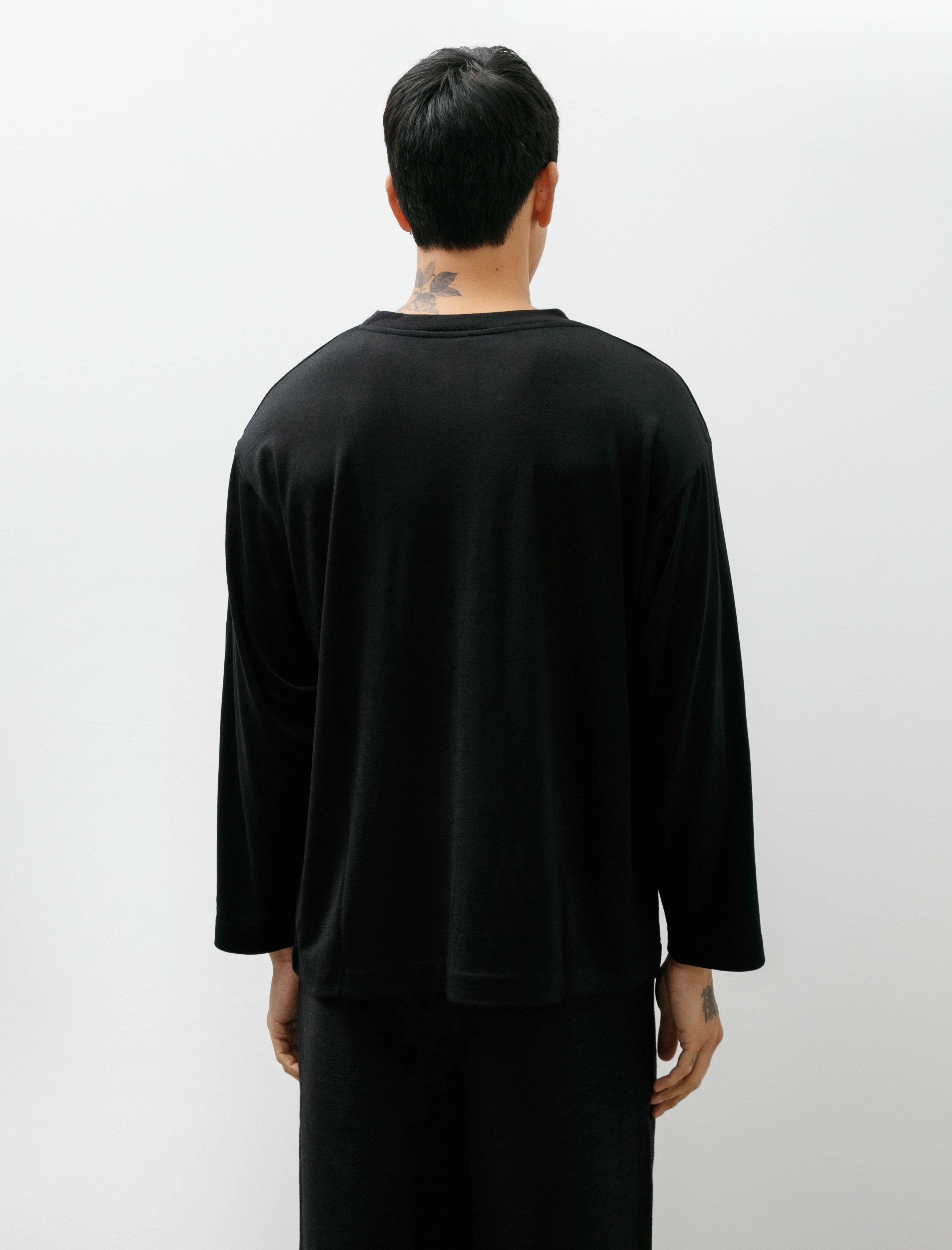 Gorsch Soft Wool T-Shirt Black Long Sleeve