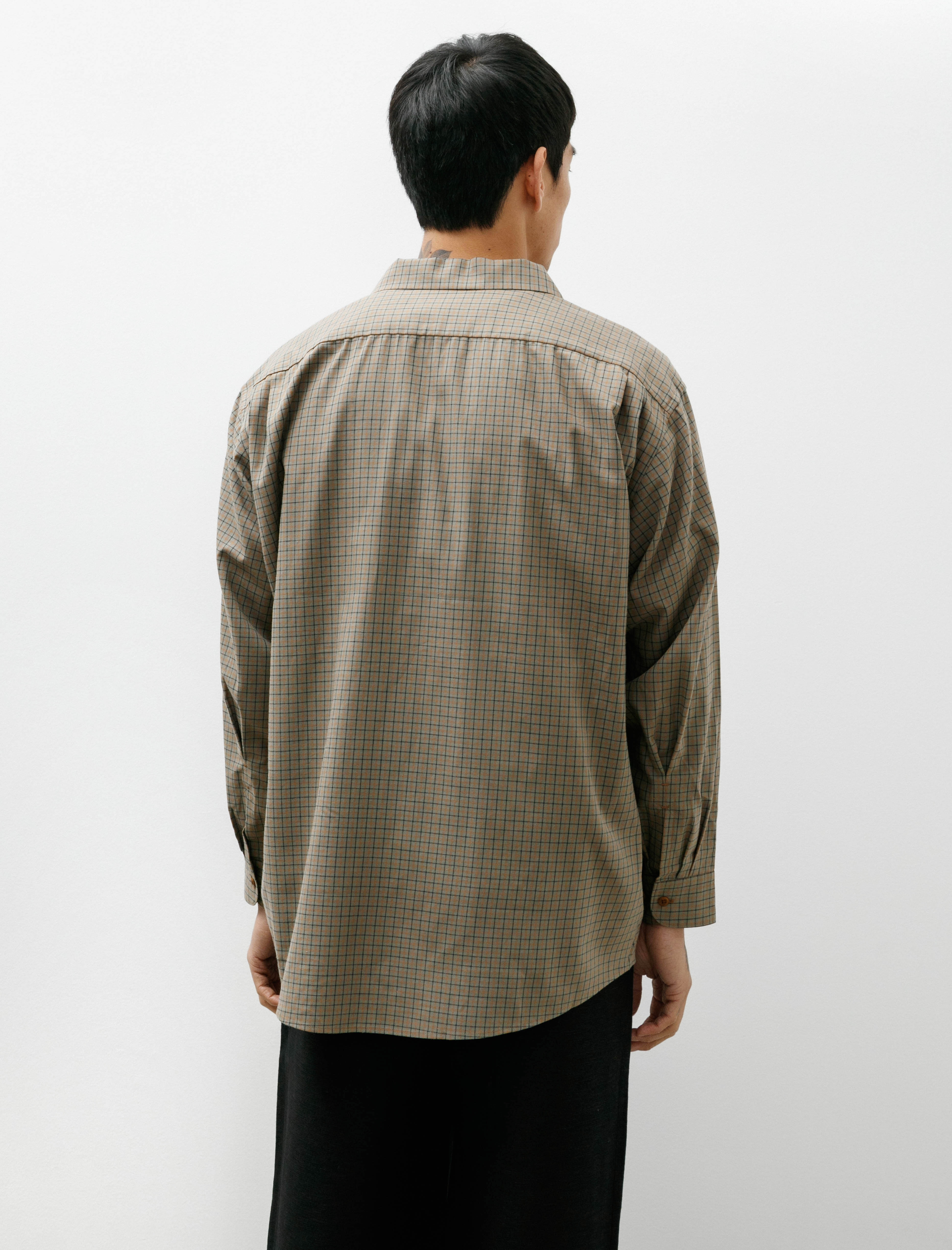 Gorsch Deadstock Linen Collar Shirt Multi Check