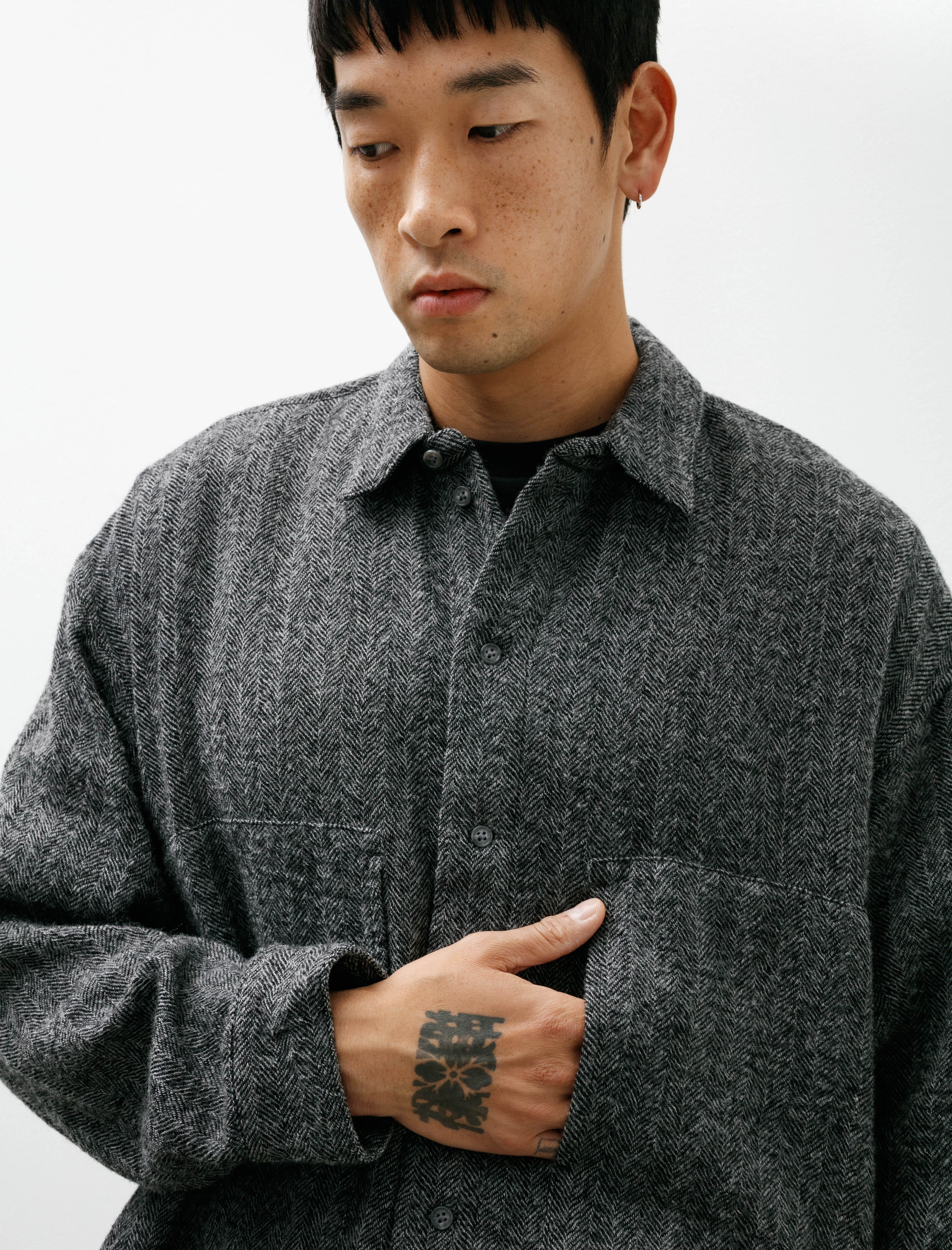 Polyploid Shirt Jacket C Grey