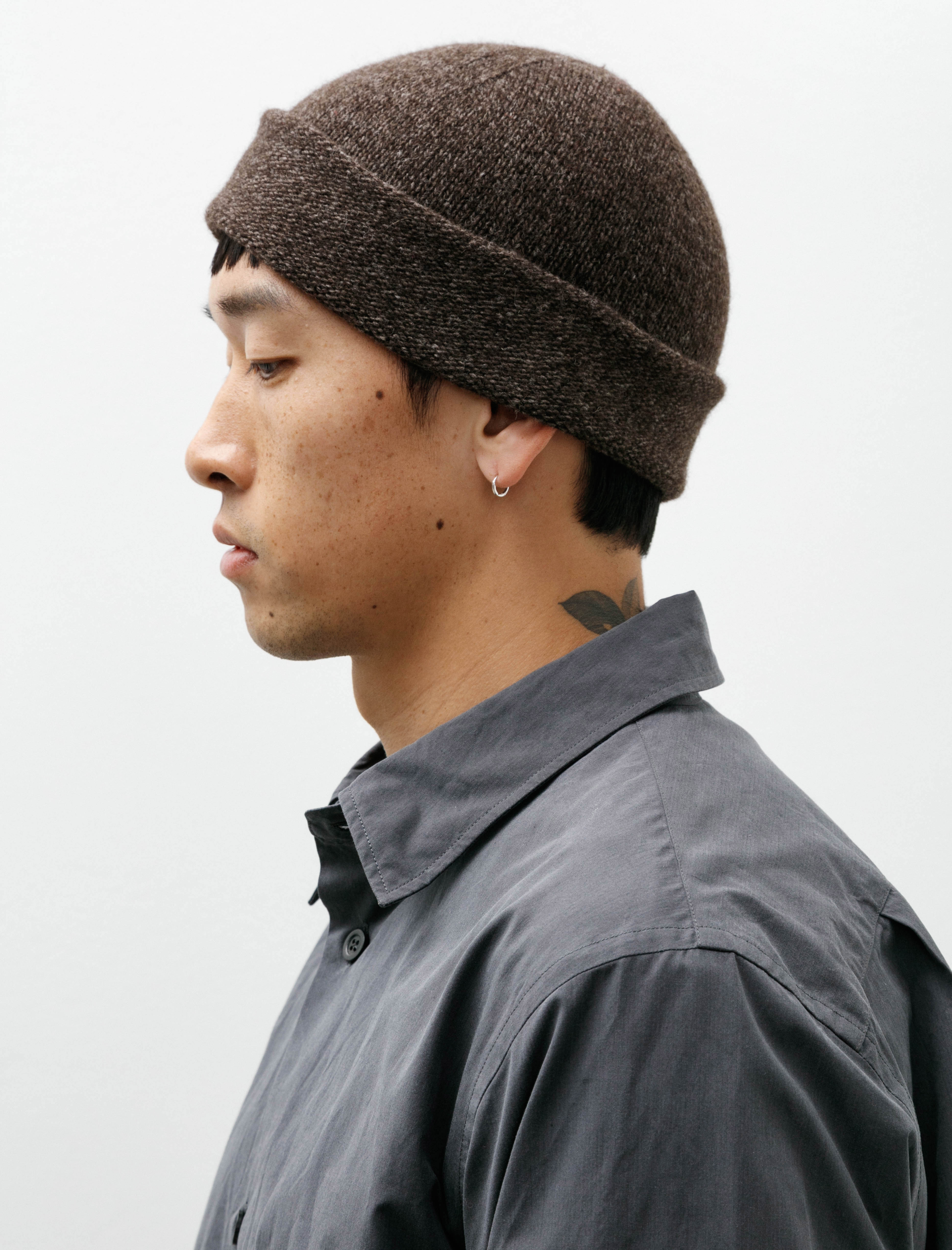 Margaret Howell Lightweight Beanie Coffee Twist