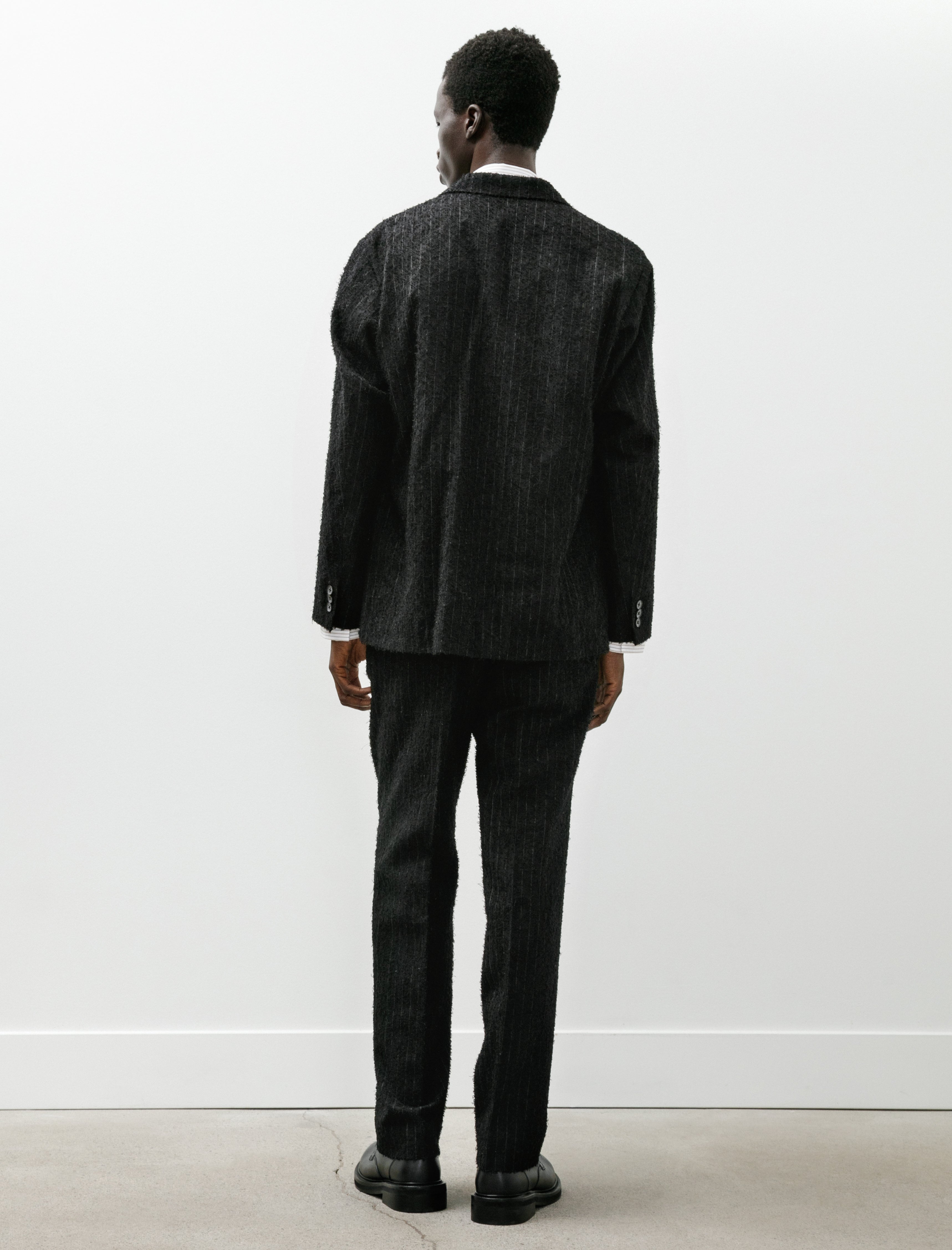 Polyploid Tailored Jacket C Black Stripe