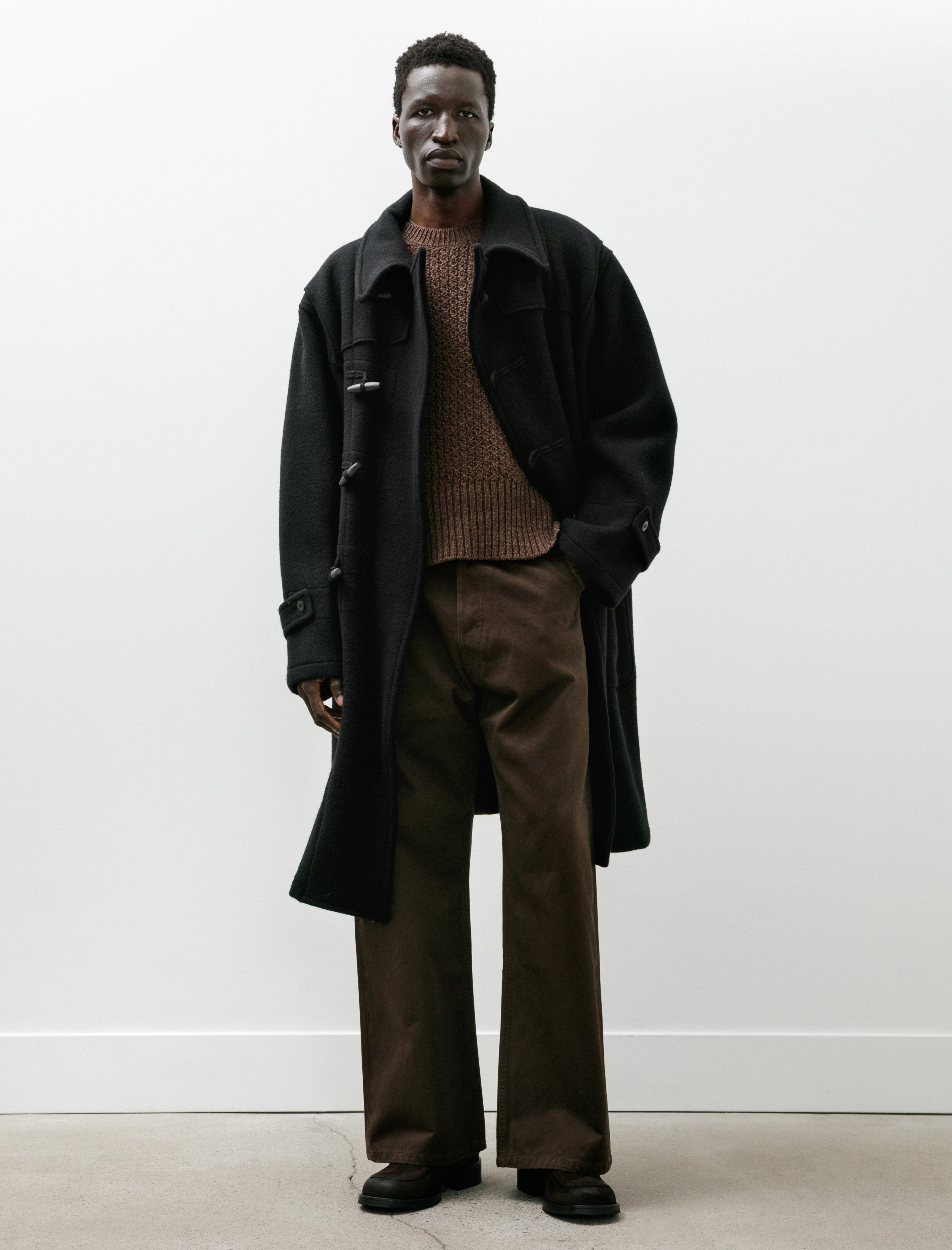 Taiga Takahashi Lot 412 British Postal Worker Duffle Coat Black
