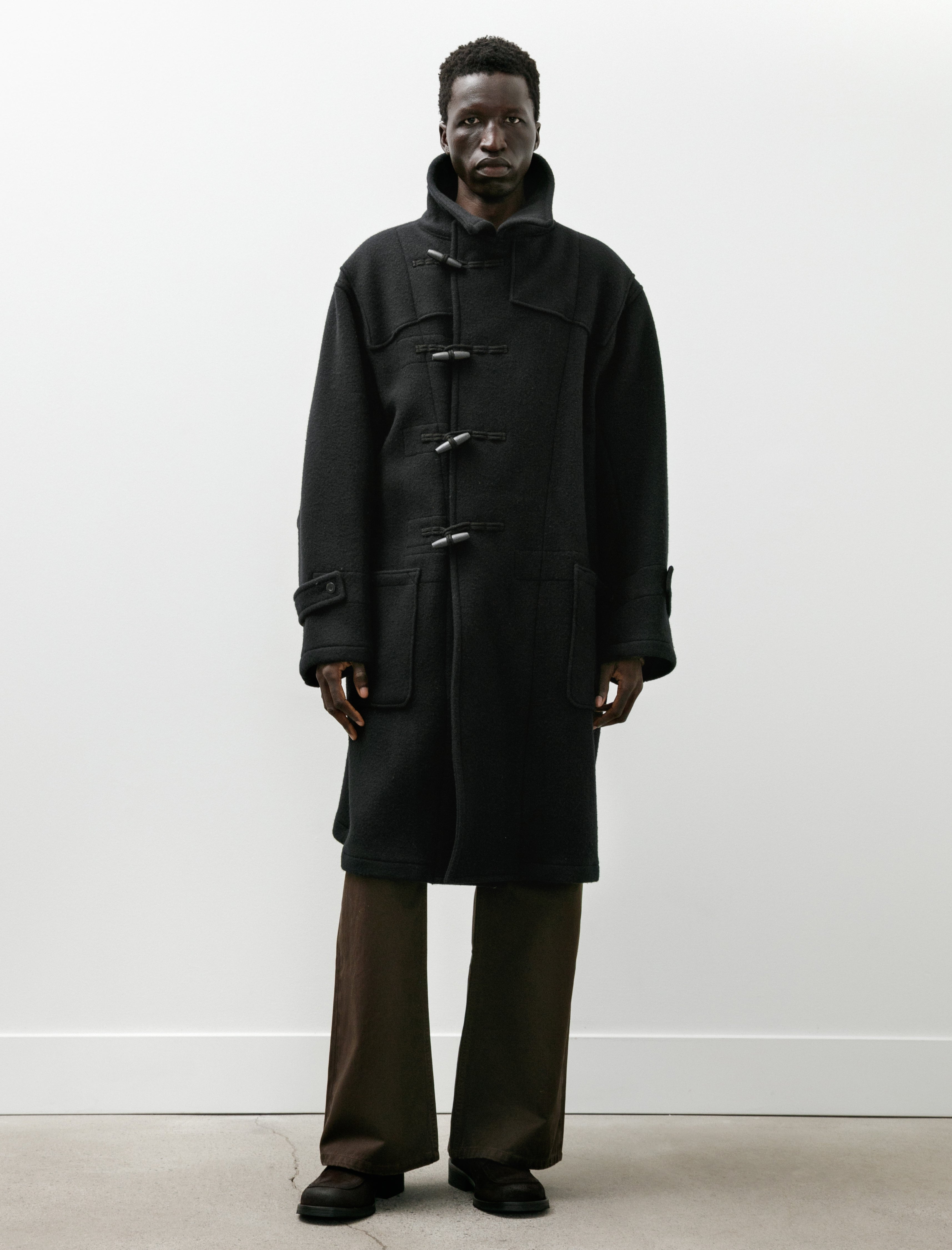 Taiga Takahashi Lot 412 British Postal Worker Duffle Coat Black