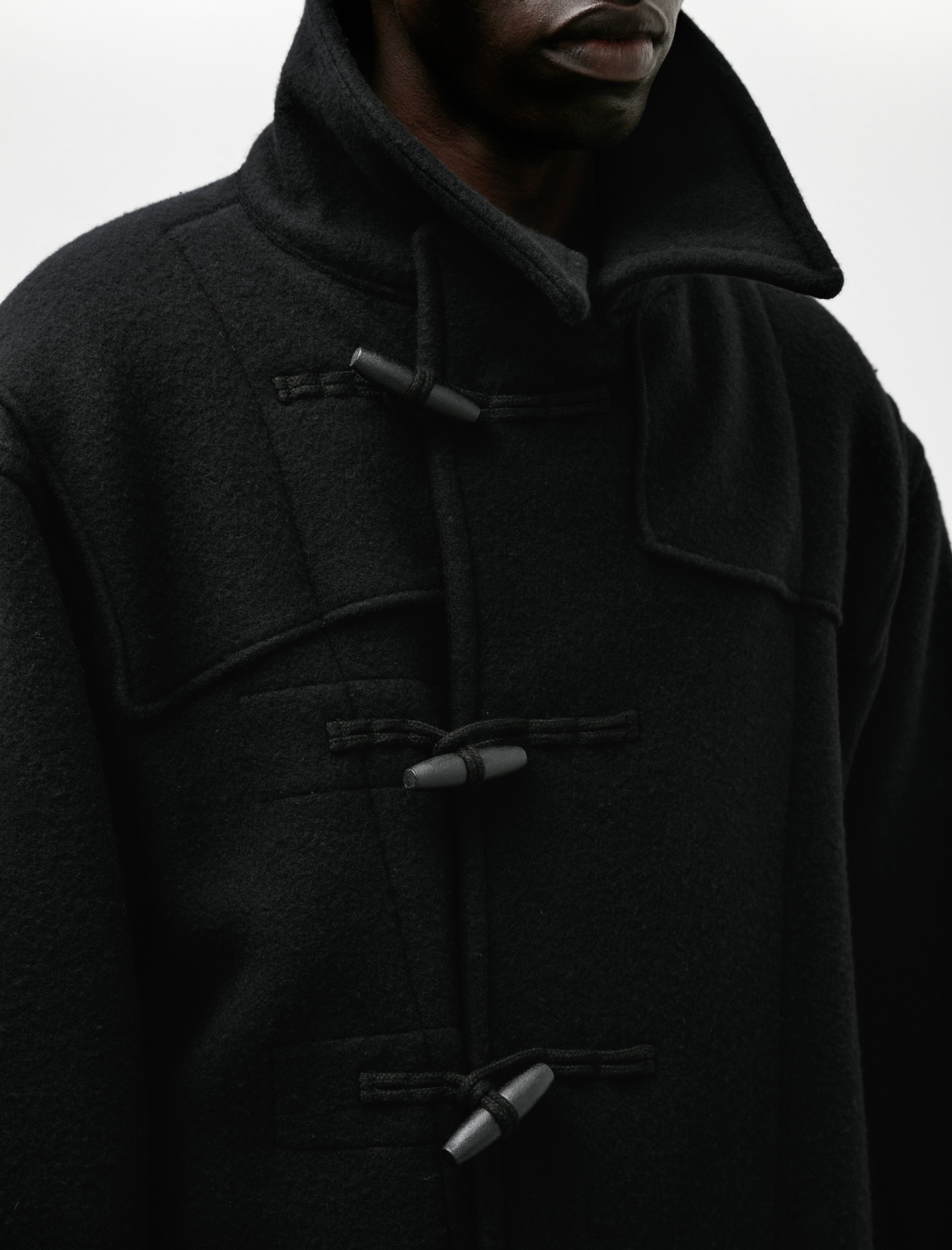 Taiga Takahashi Lot 412 British Postal Worker Duffle Coat Black