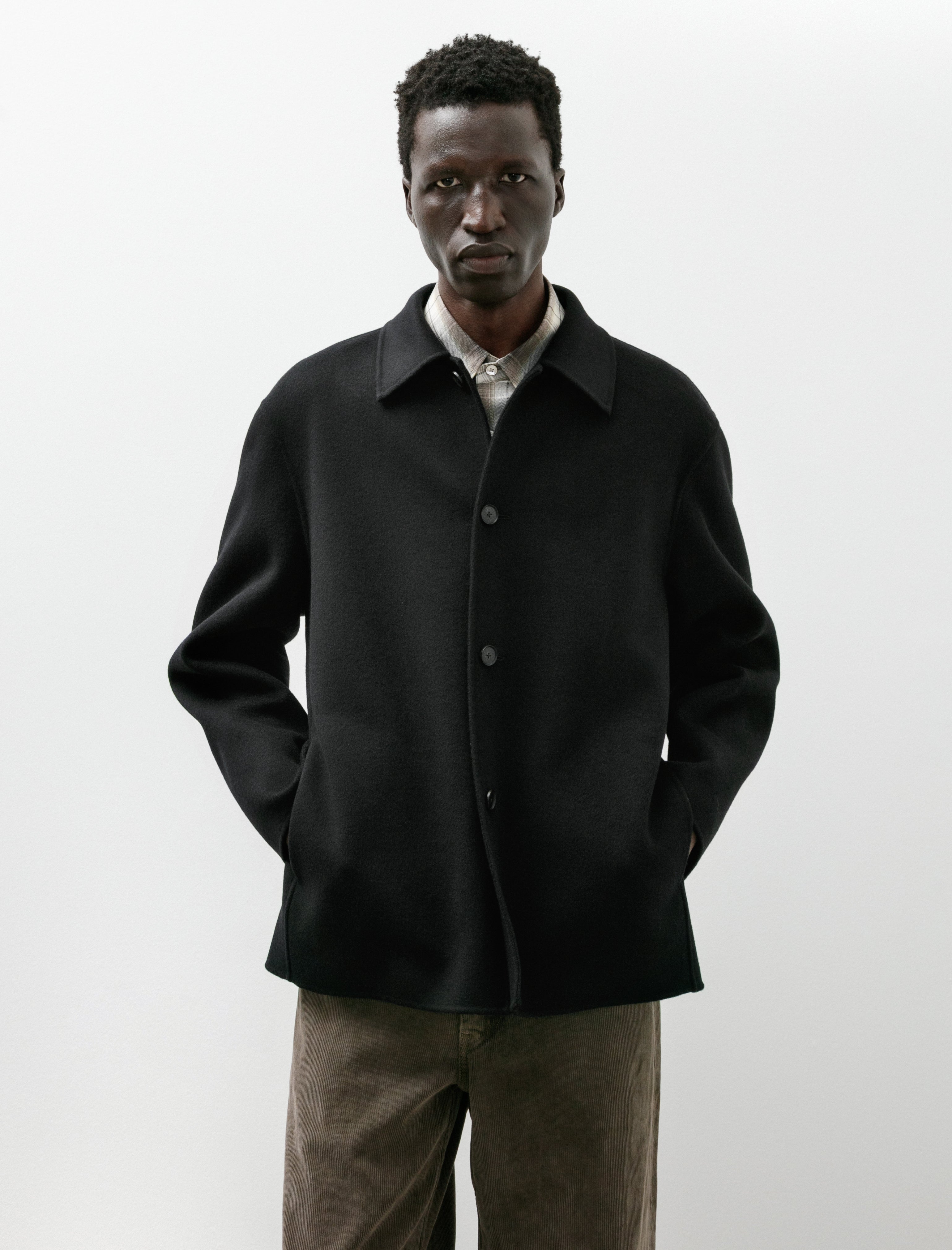 Auralee Super Fine Wool Melton Hand Sewn Blouson Black